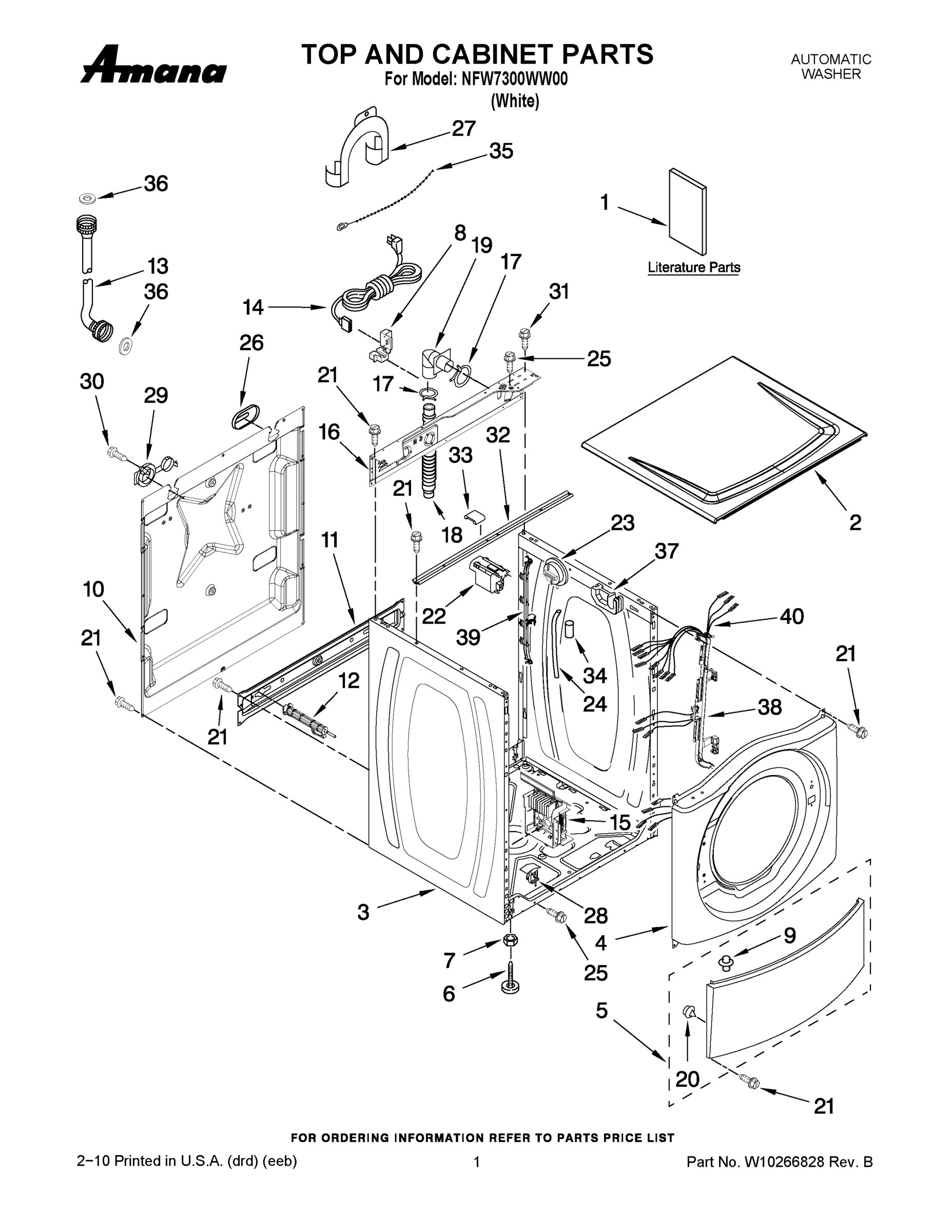 01 - TOP AND CABINET PARTS