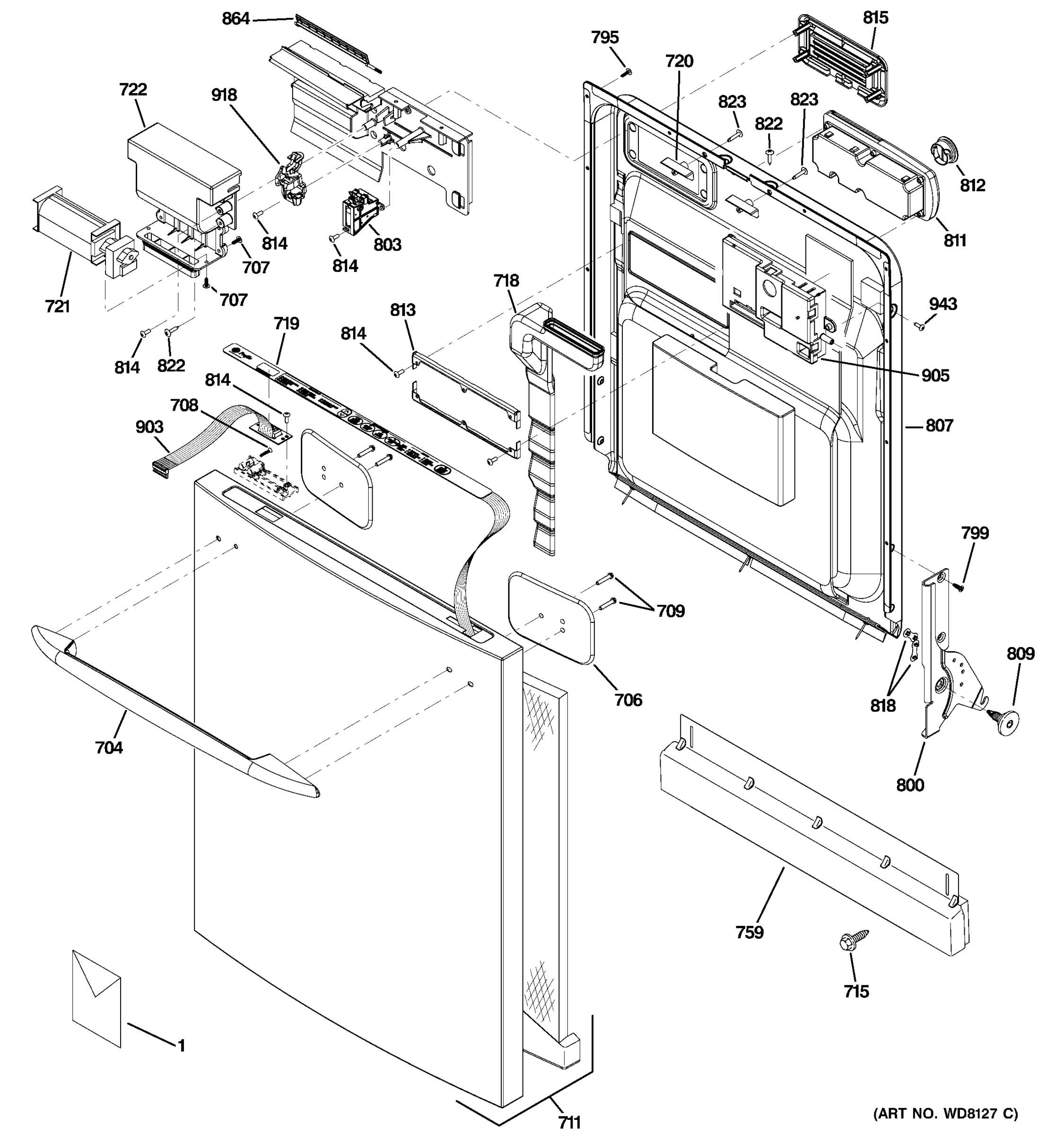 ESCUTCHEON & DOOR ASSEMBLY