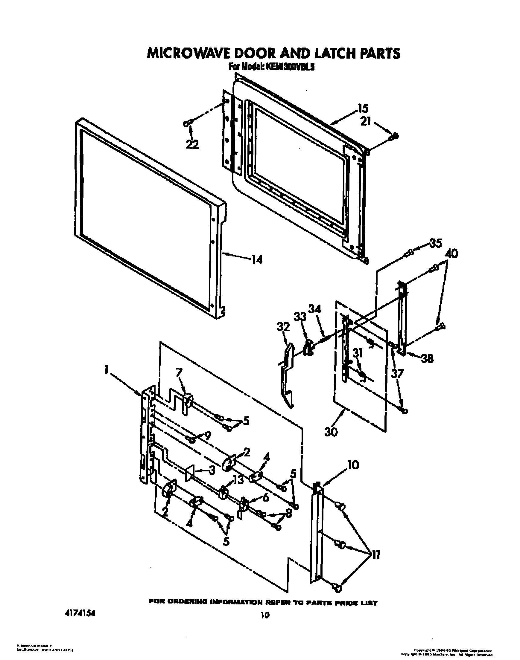 06 - MICROWAVE DOOR AND LATCH