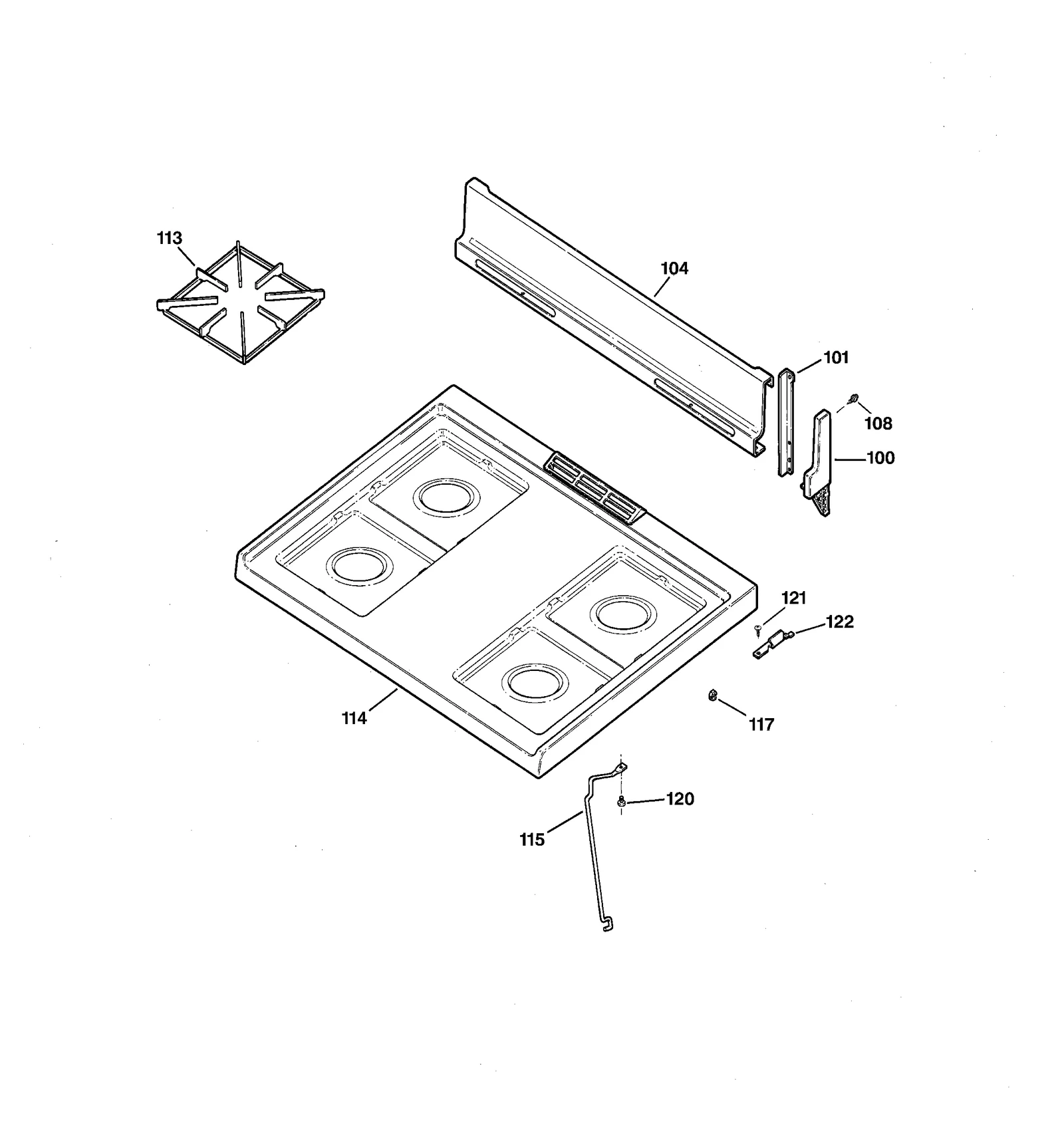CONTROL PANEL & COOKTOP