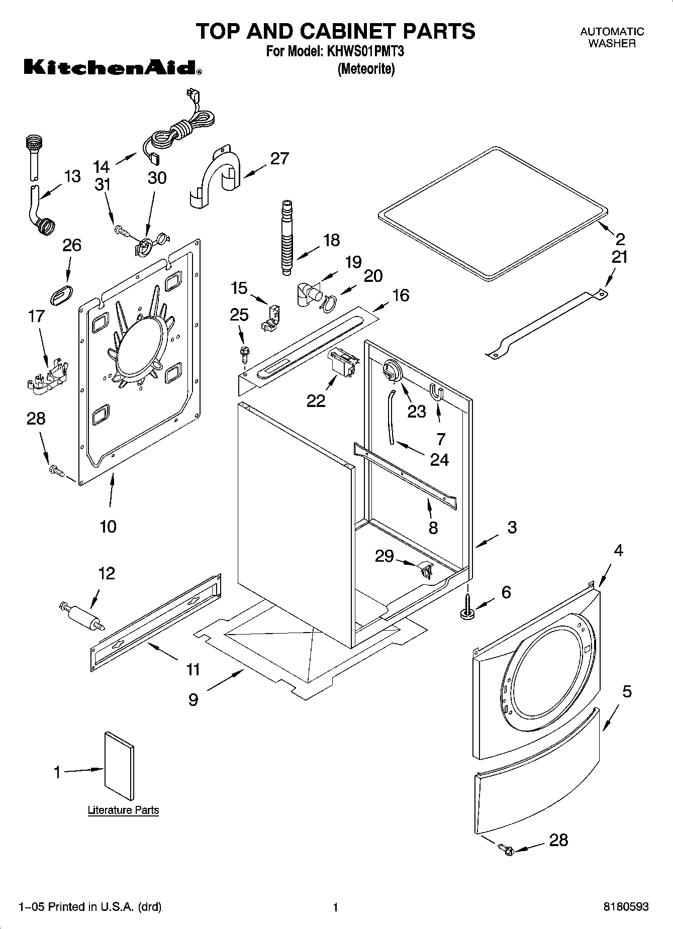 01 - TOP AND CABINET PARTS