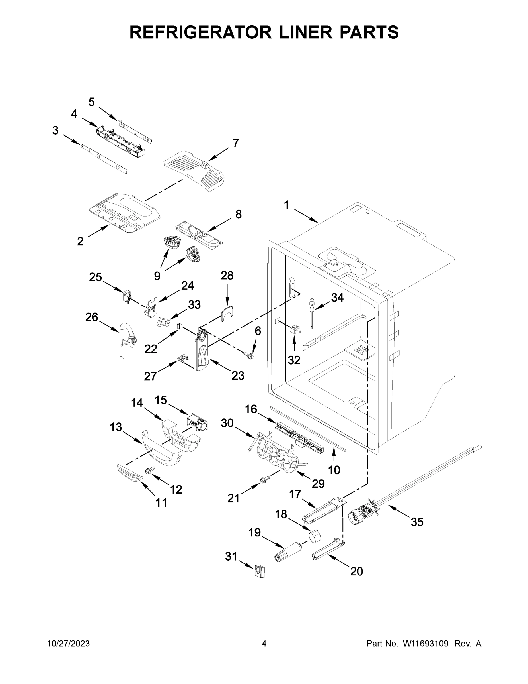 03 - REFRIGERATOR LINER PARTS