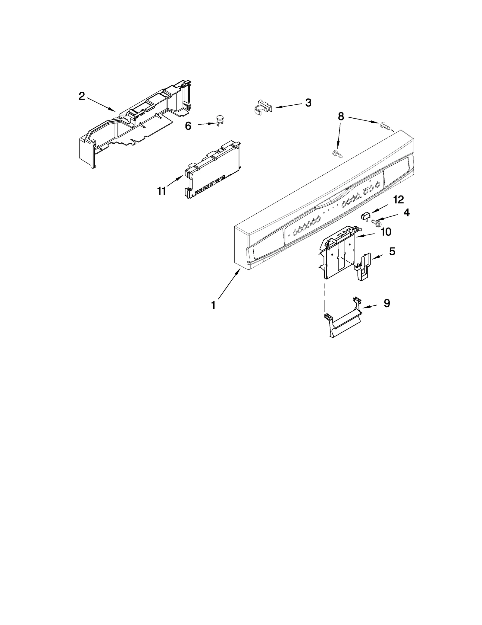 CONTROL PANEL AND LATCH PARTS
