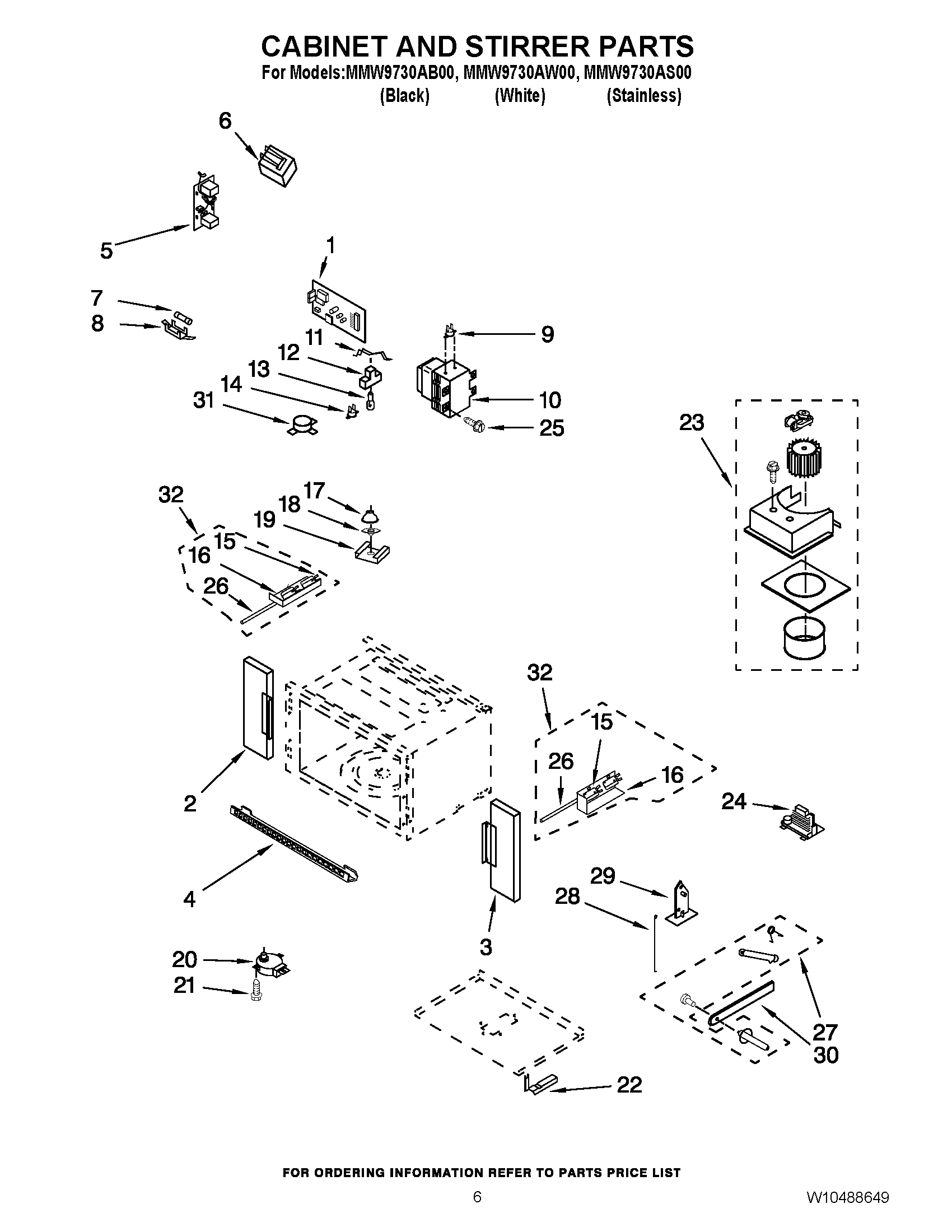 05 - CABINET AND STIRRER PARTS