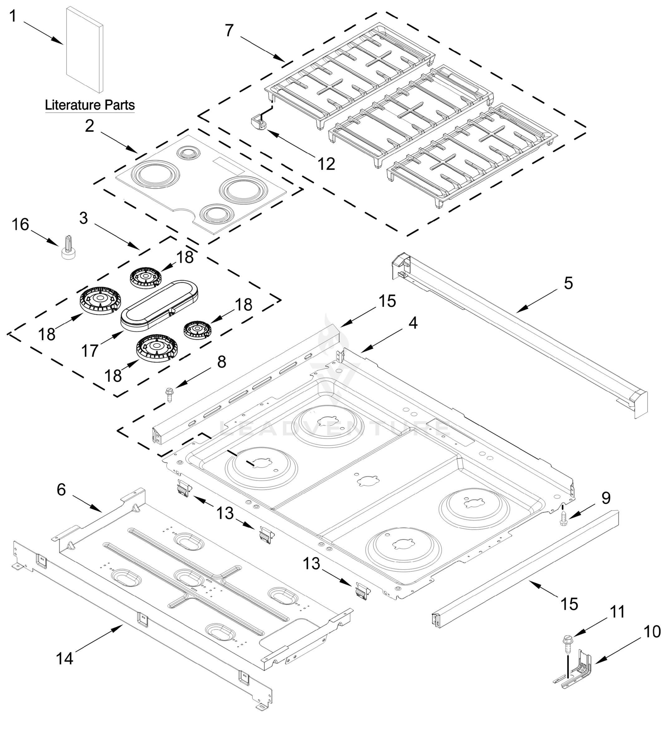 COOKTOP PARTS