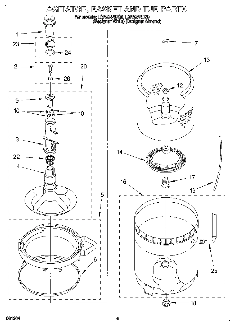 04 - AGITATOR, BASKET AND TUB