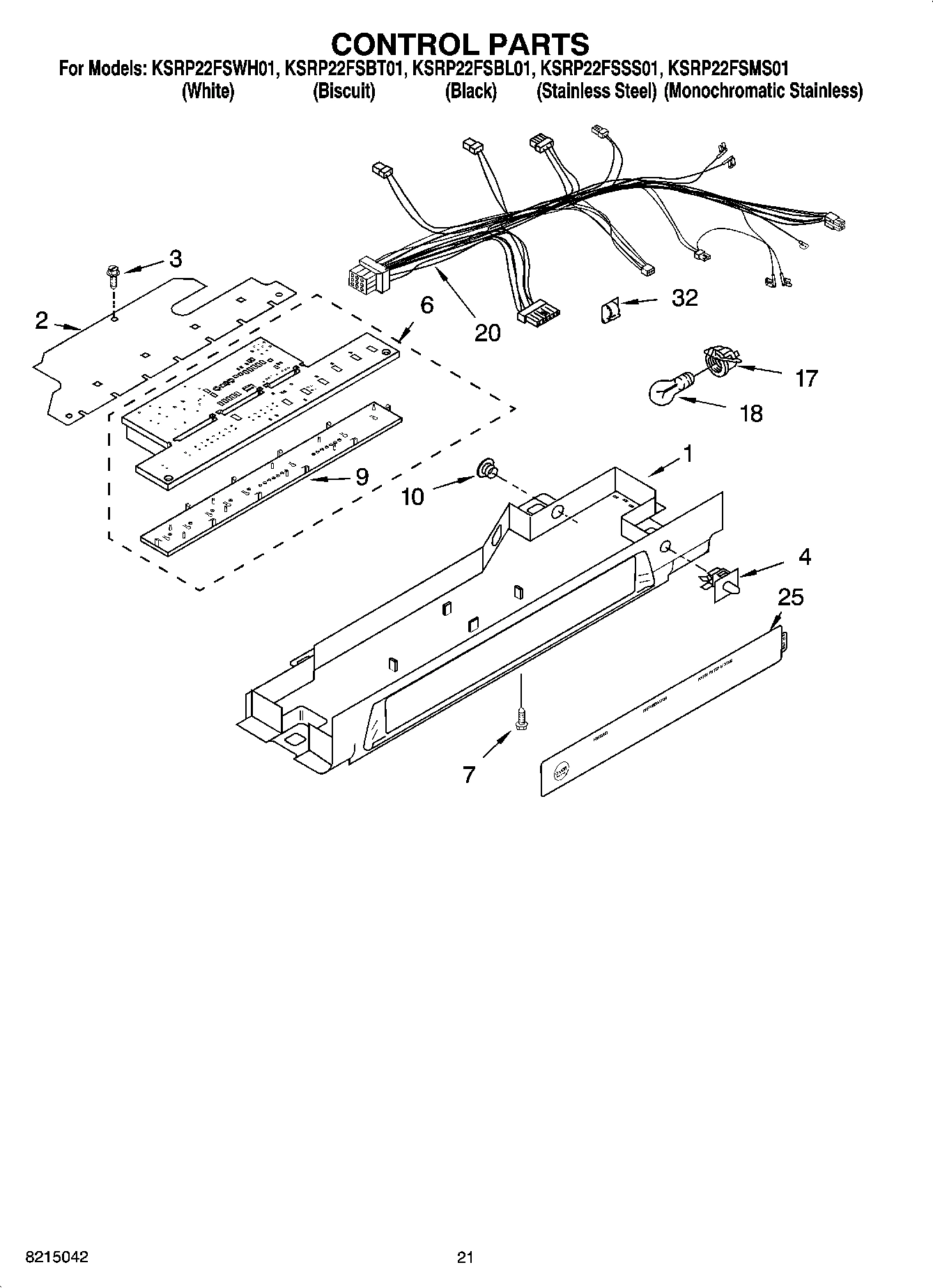 12 - CONTROL PARTS, OPTIONAL PARTS (NOT INCLUDED)