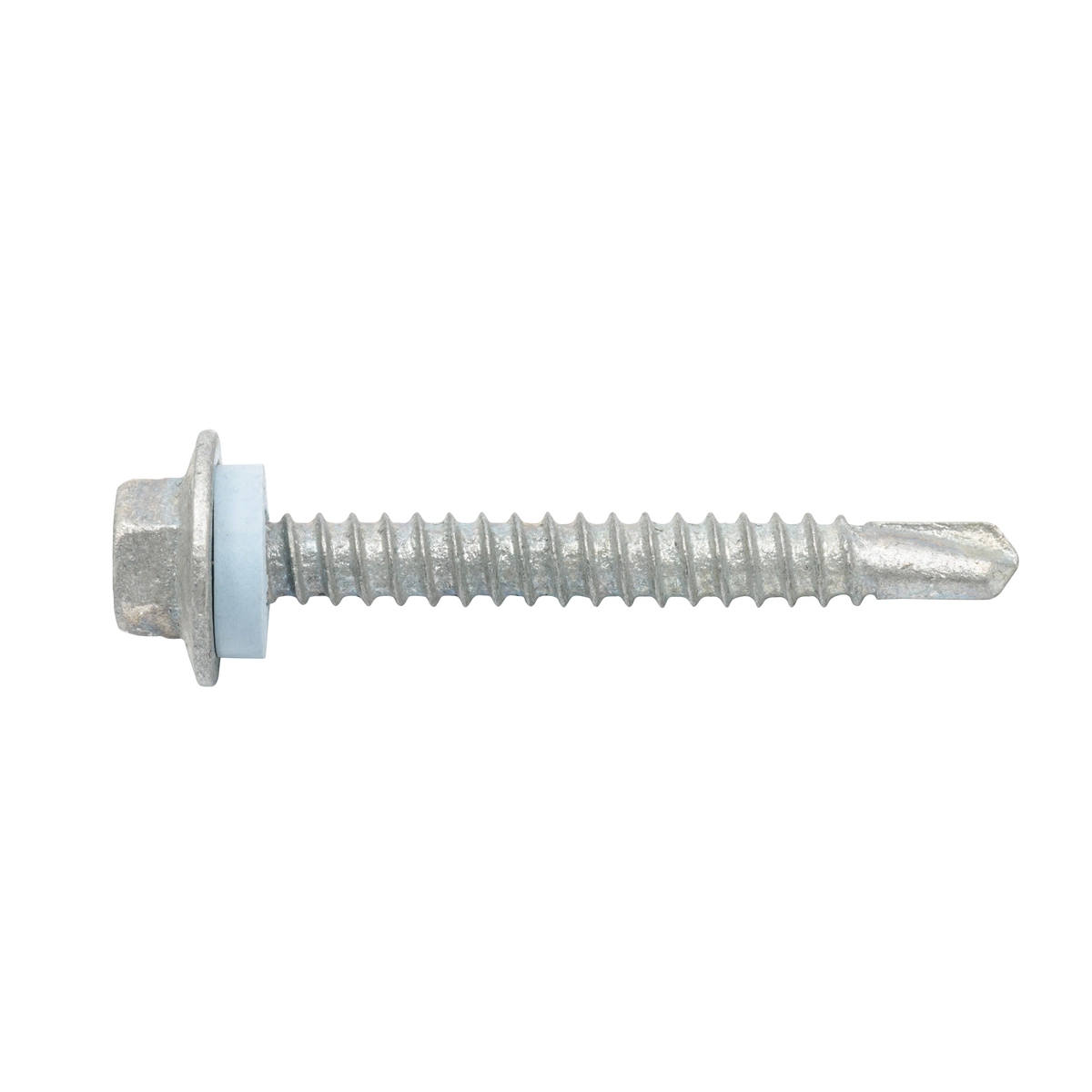 ZENITH® 12G x 45mm Class 3 Galvanised, Self Drilling, External Hex Drive, Cladding & Roofing Screws with Seal – External Use – 8 Pack