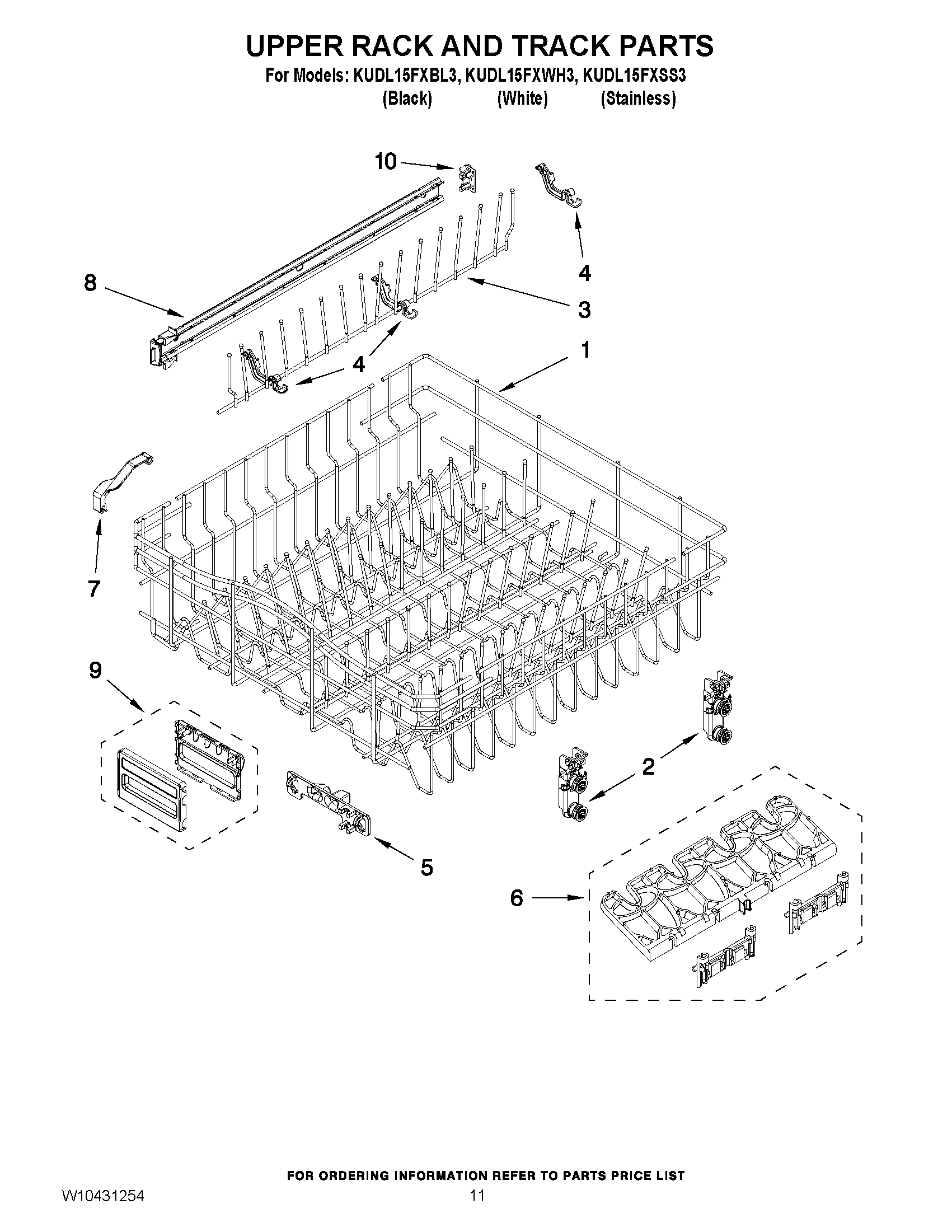 09 - UPPER RACK AND TRACK PARTS