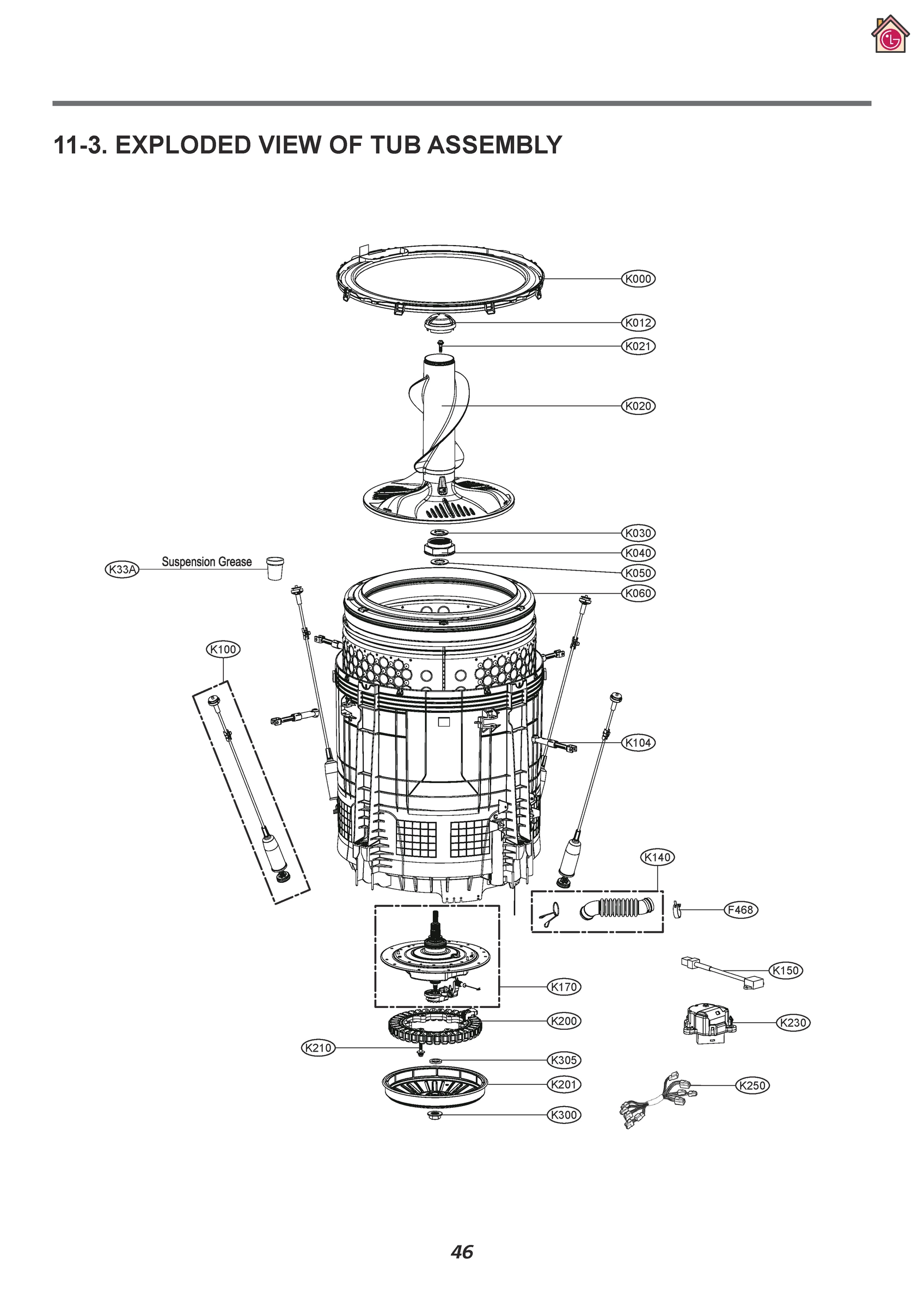 TUB ASSEMBLY SUSPENSION GREASE