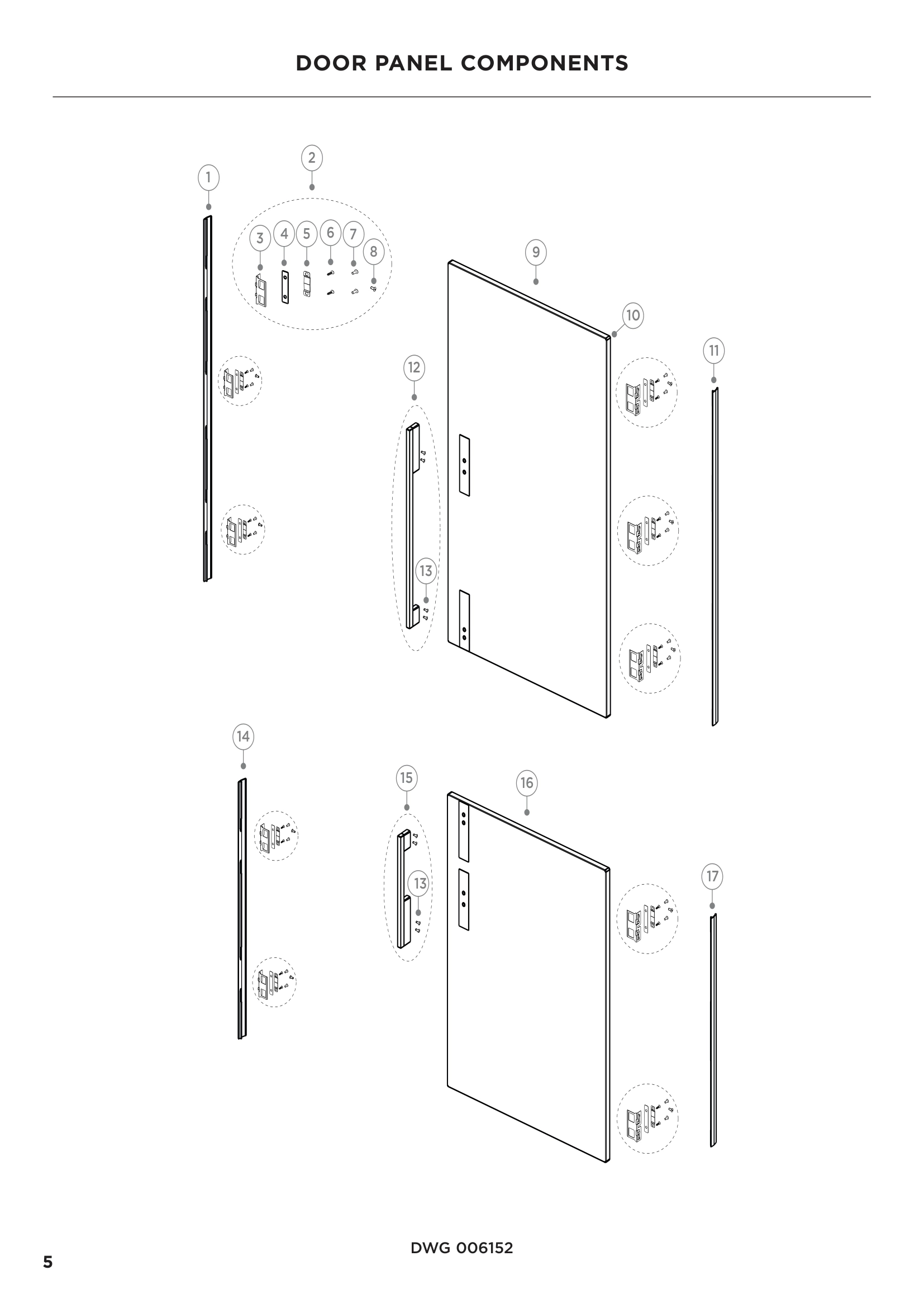 DOOR PANEL COMPONENTS