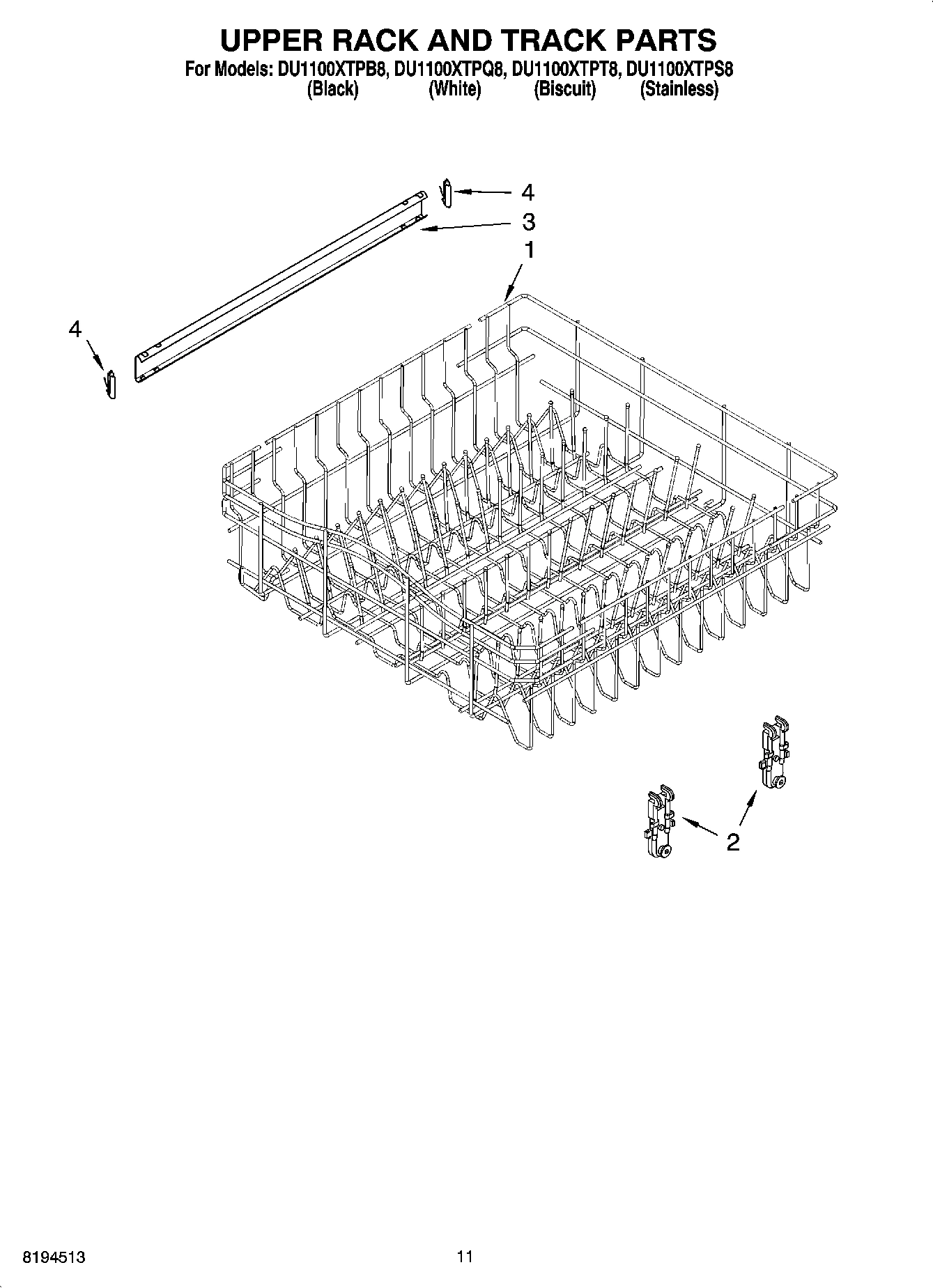 09 - UPPER RACK AND TRACK PARTS