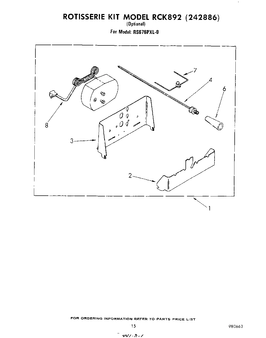 12 - ROTISSERIE KIT RCK892