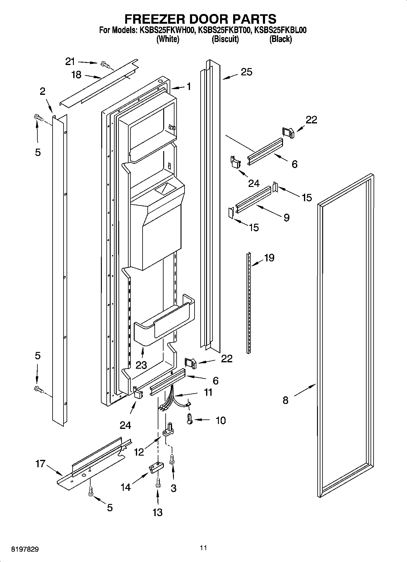 07 - FREEZER DOOR PARTS