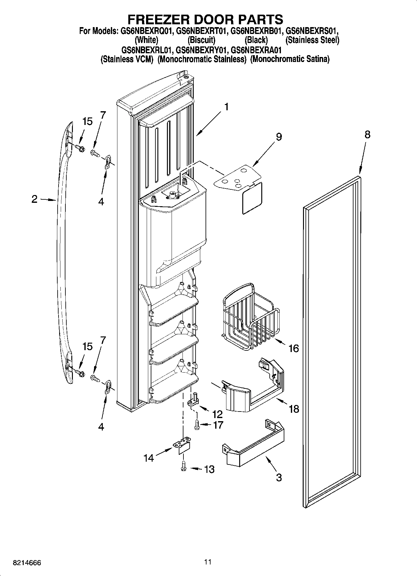 07 - FREEZER DOOR PARTS
