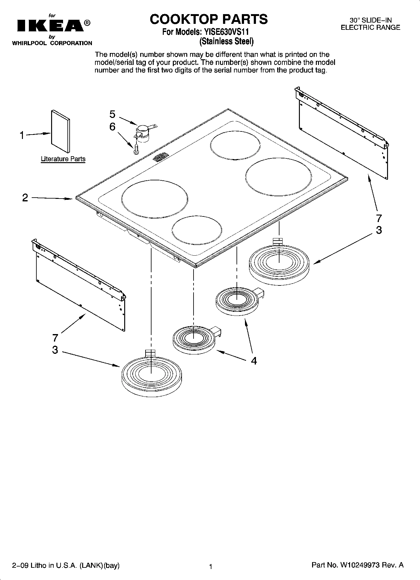 01 - COOKTOP PARTS