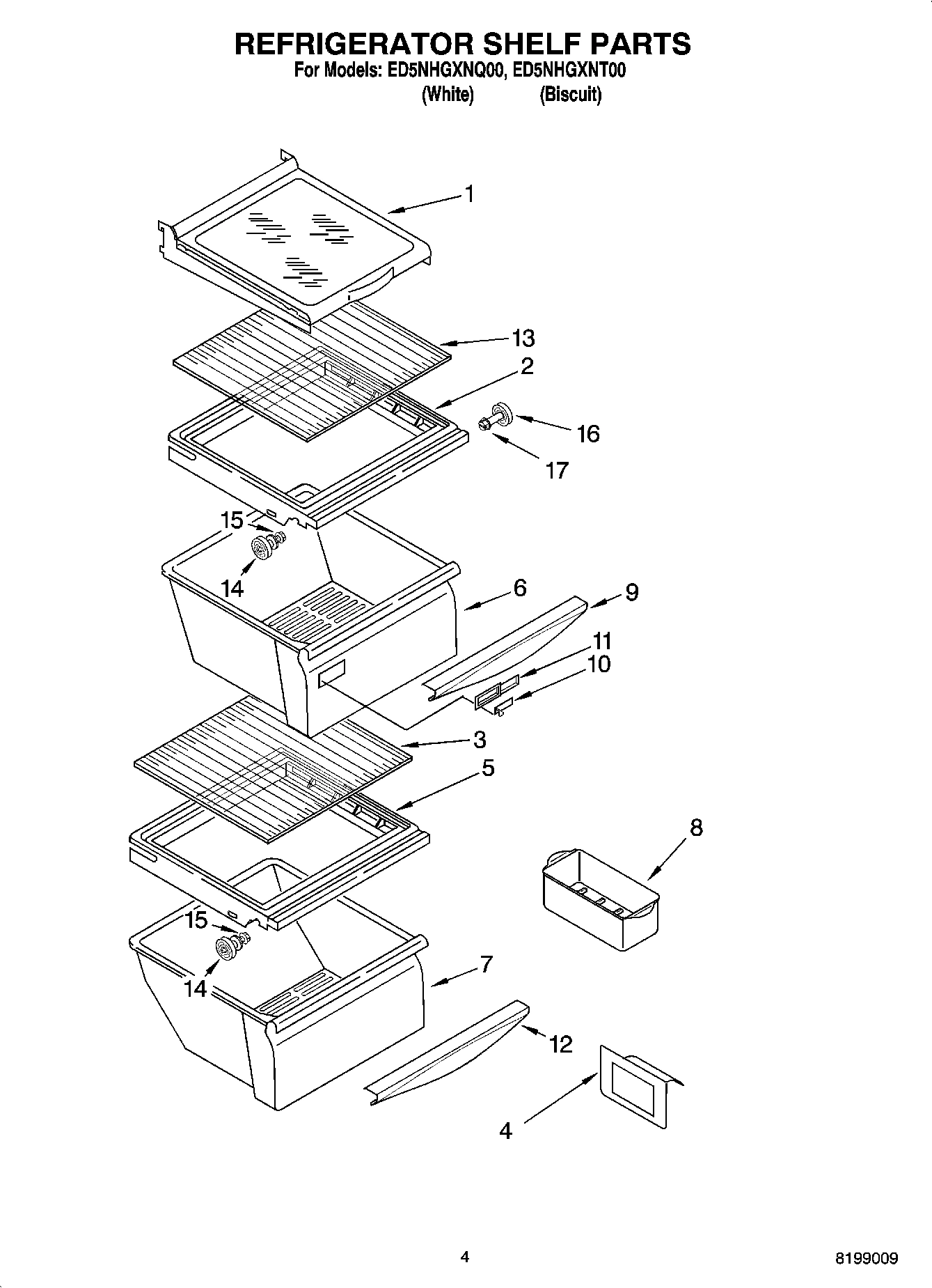 03 - REFRIGERATOR SHELF PARTS