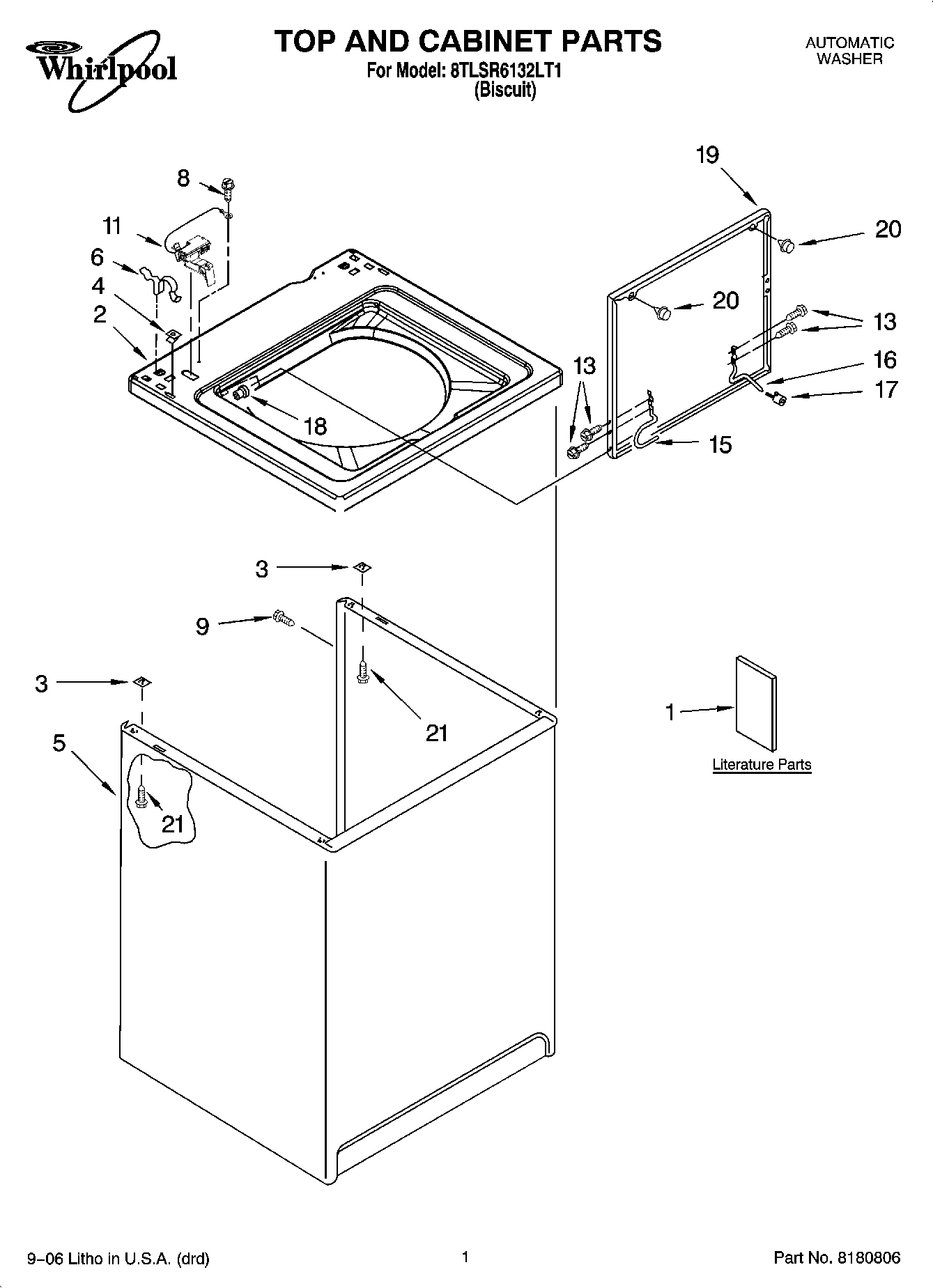 01 - TOP AND CABINET PARTS