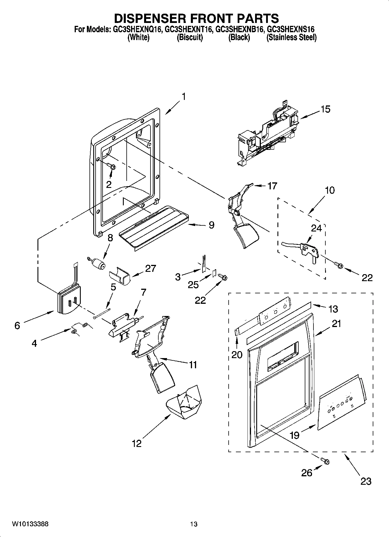 08 - DISPENSER FRONT PARTS
