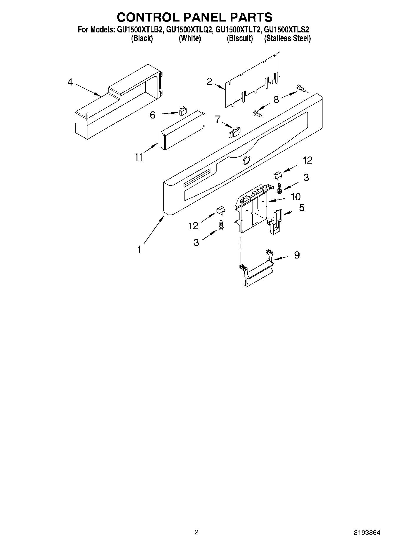 02 - CONTROL PANEL PARTS