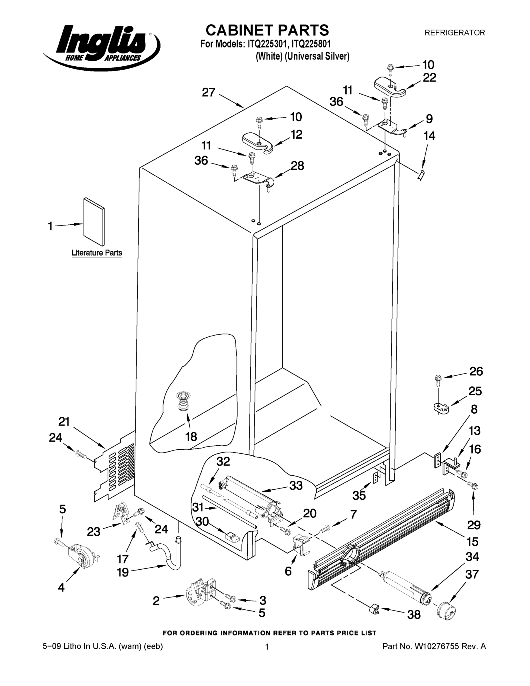 01 - CABINET PARTS