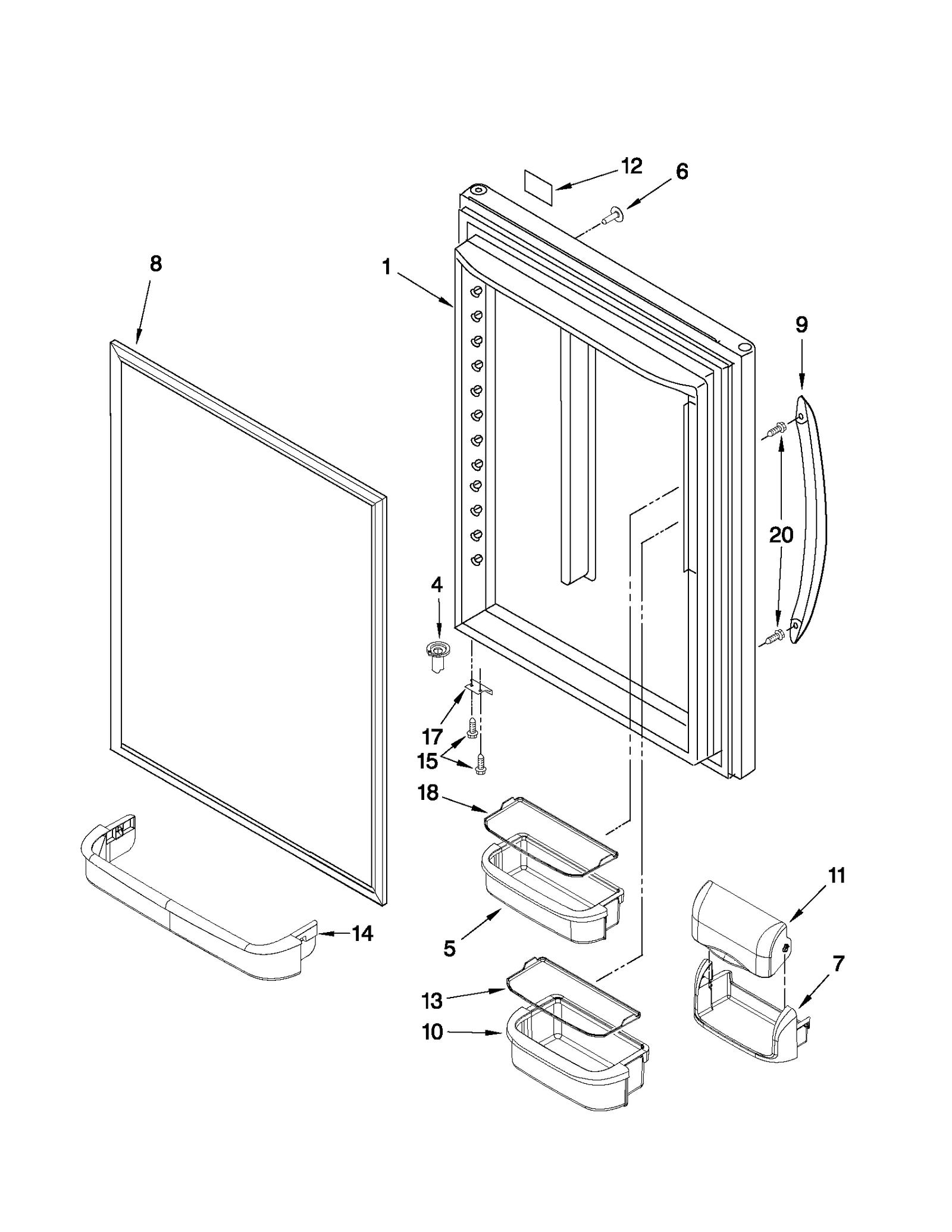 REFRIGERATOR DOOR PARTS