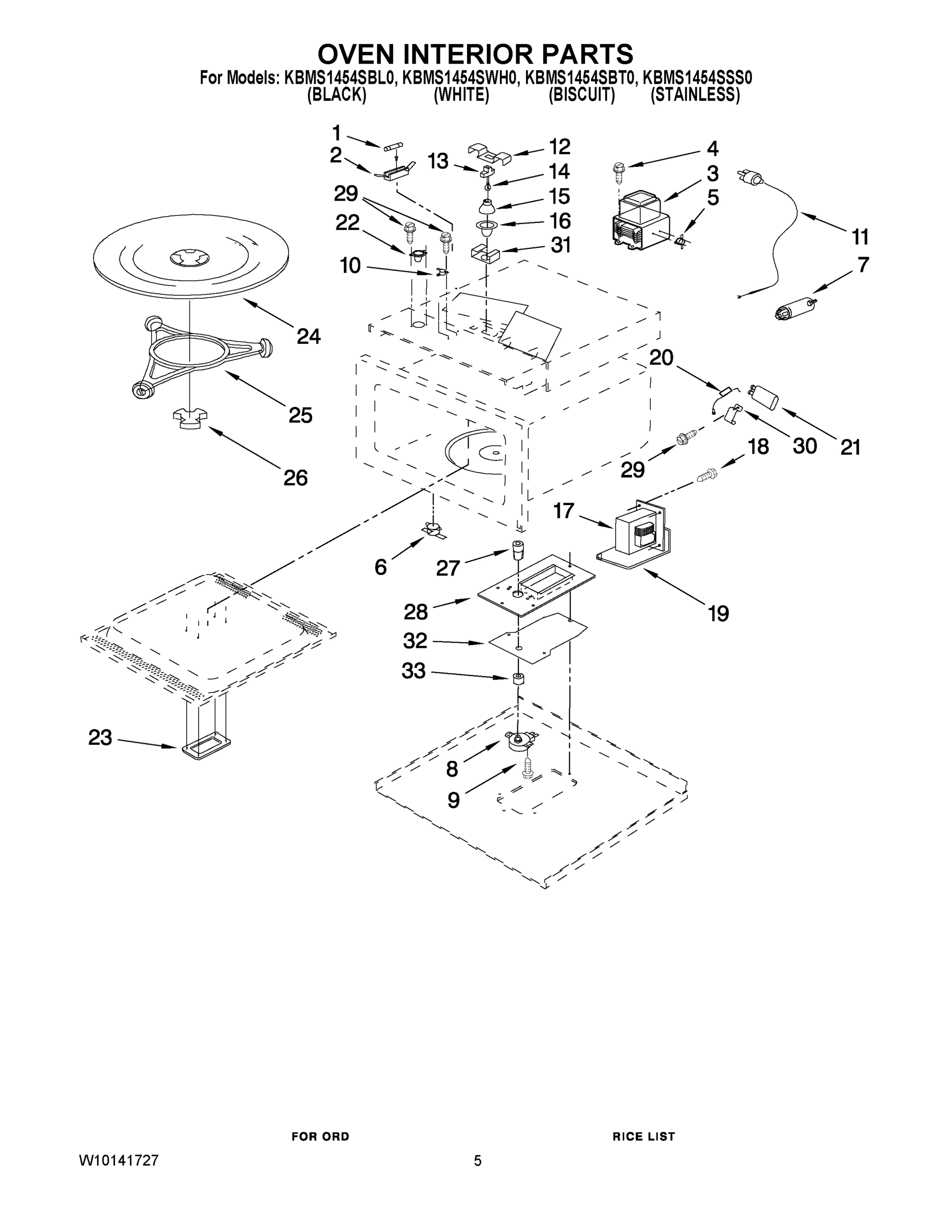 05 - OVEN INTERIOR PARTS