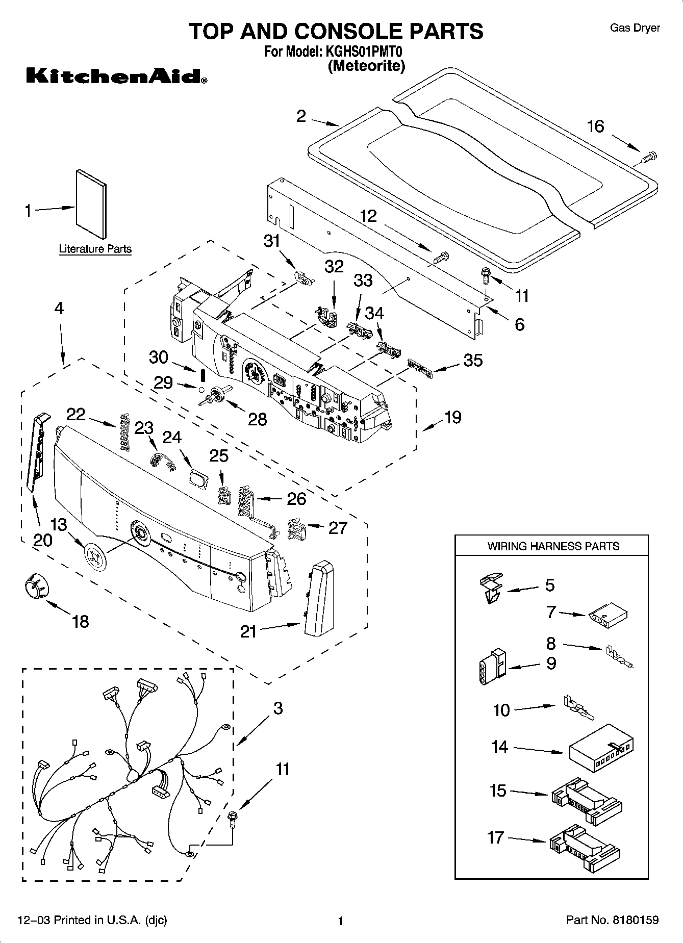01 - TOP AND CONSOLE PARTS