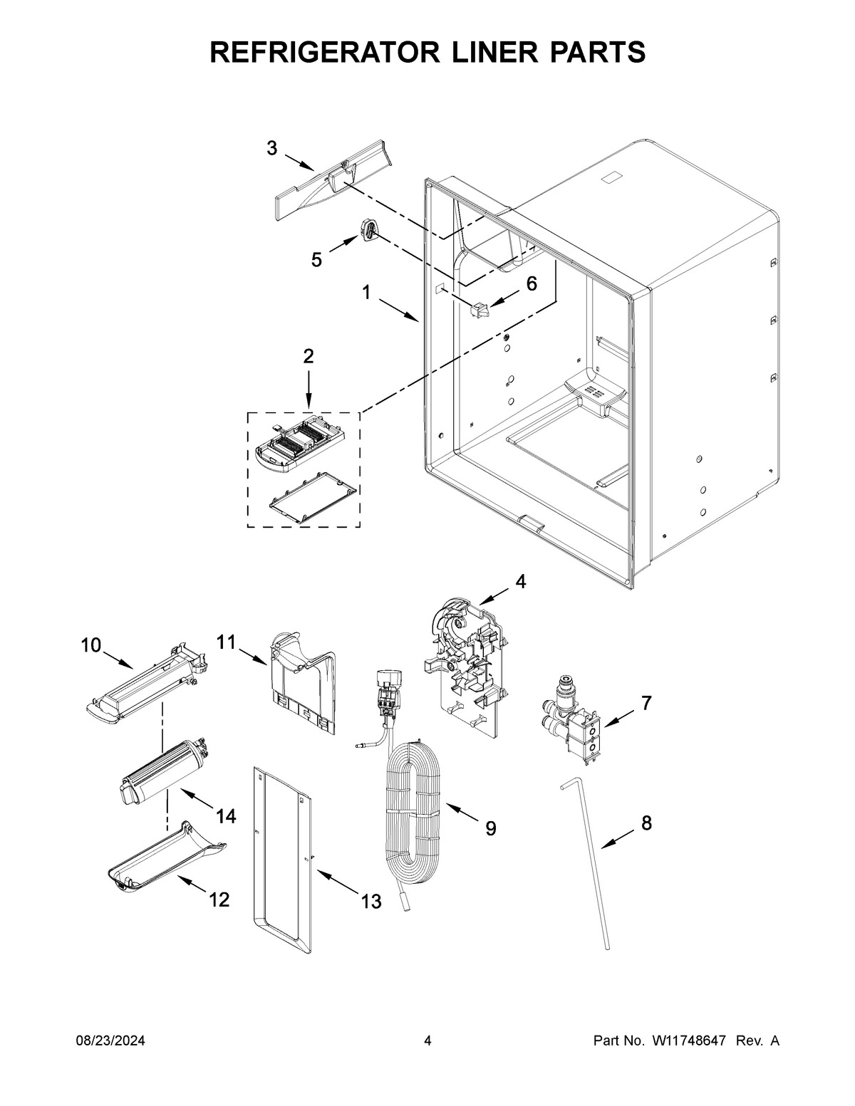 03 - REFRIGERATOR LINER PARTS