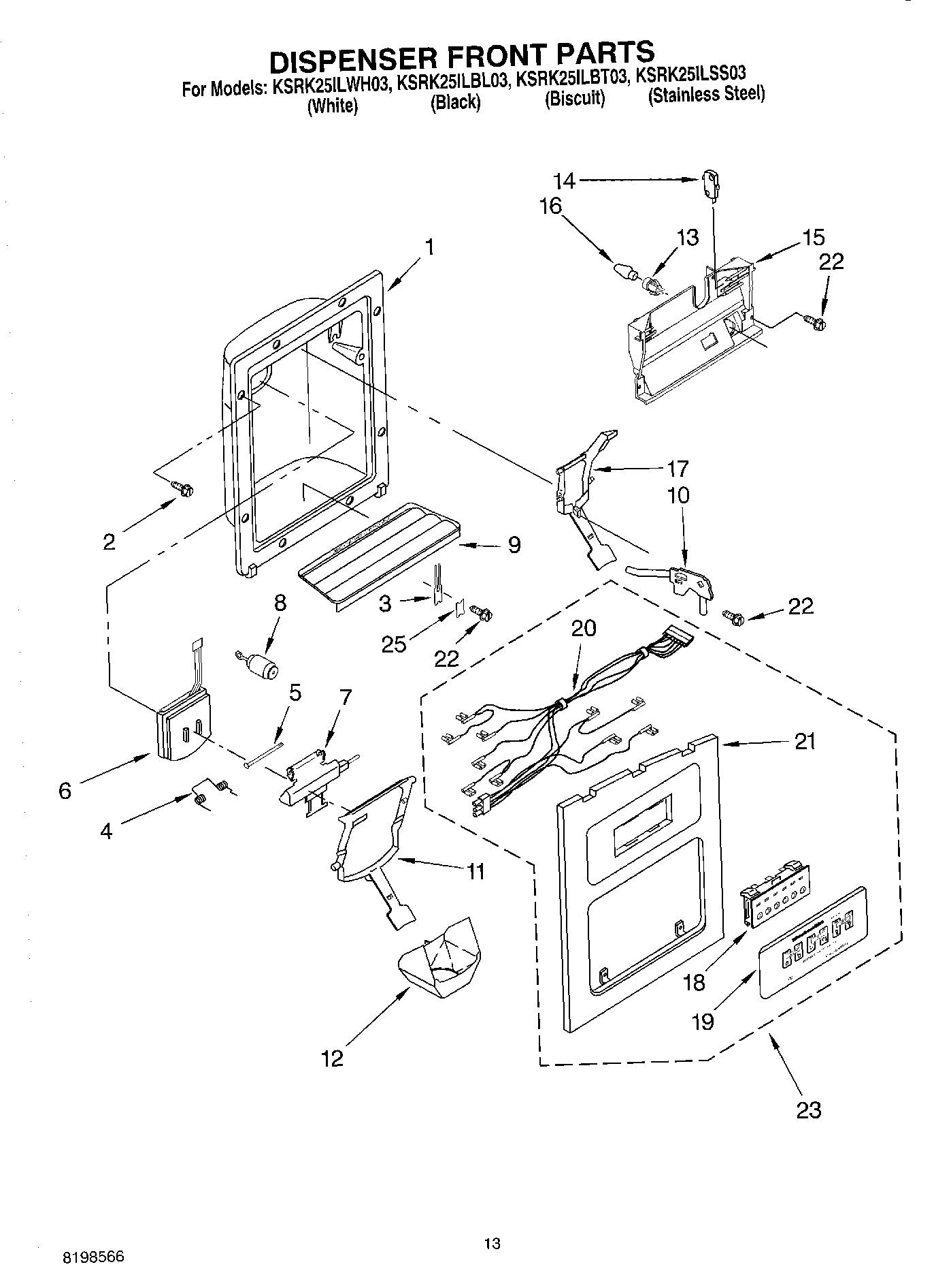 08 - DISPENSER FRONT PARTS
