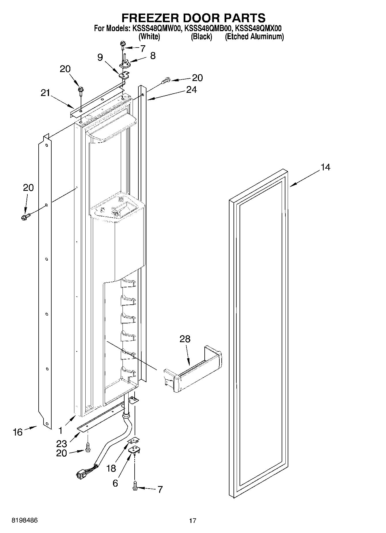 11 - FREEZER DOOR PARTS