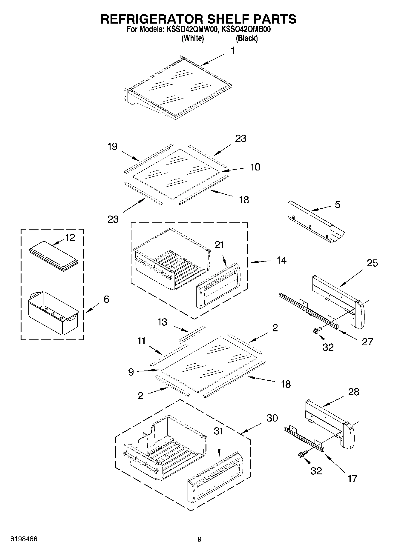 07 - REFRIGERATOR SHELF PARTS