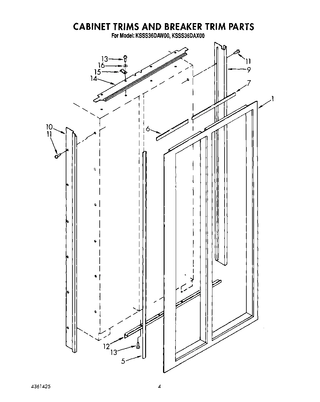 03 - CABINET TRIMS AND BREAKER TRIM