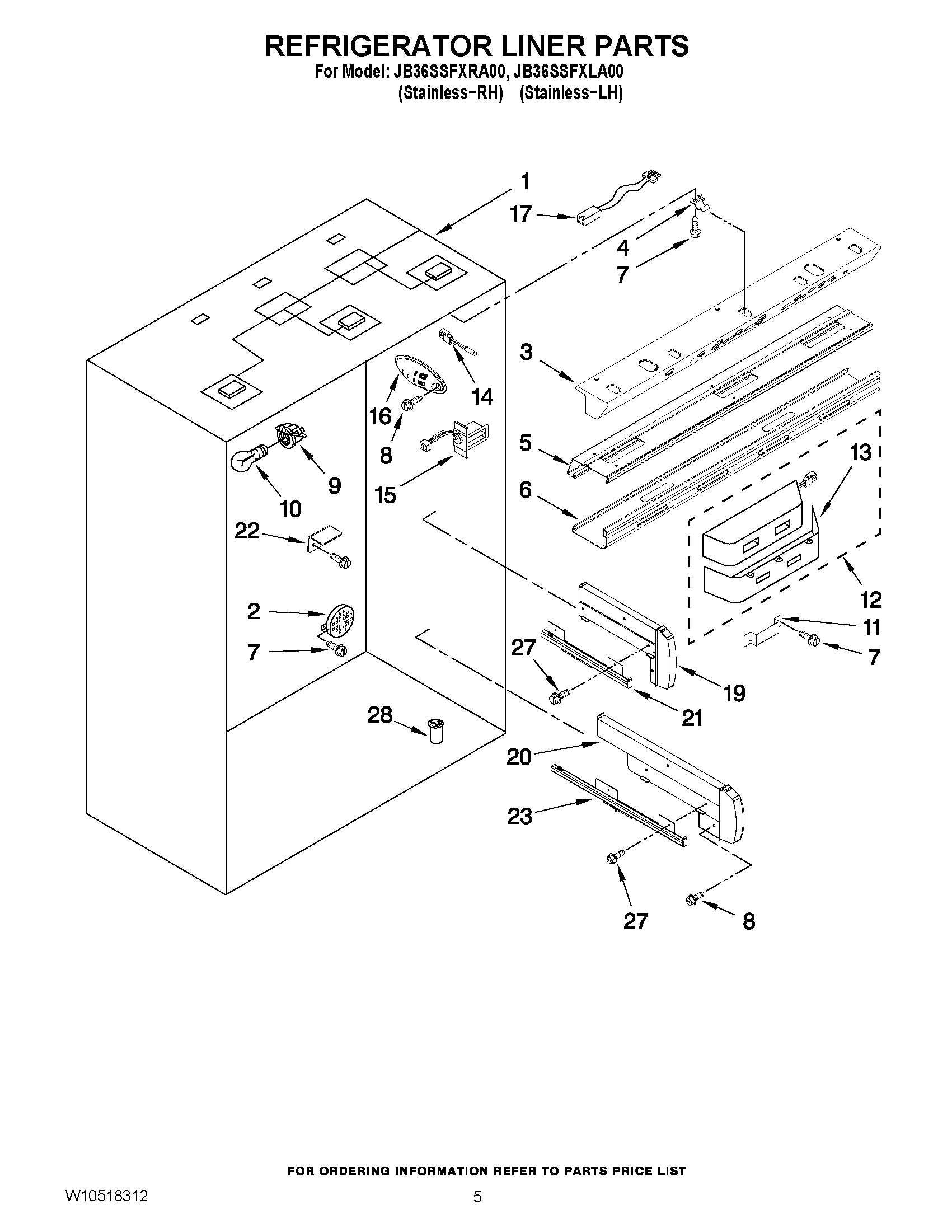 04 - REFRIGERATOR LINER PARTS