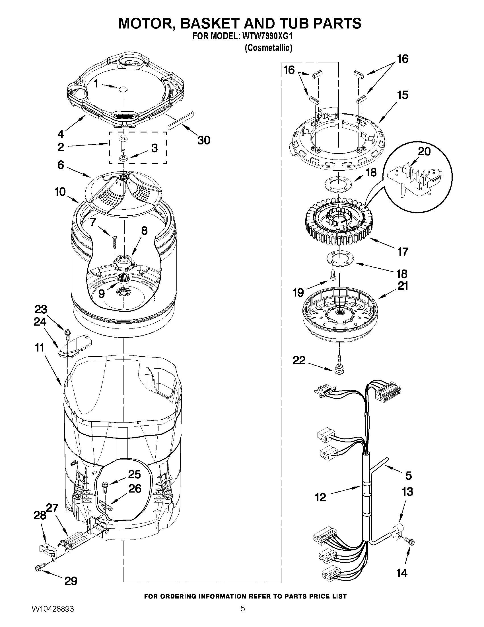03 - MOTOR, BASKET AND TUB PARTS