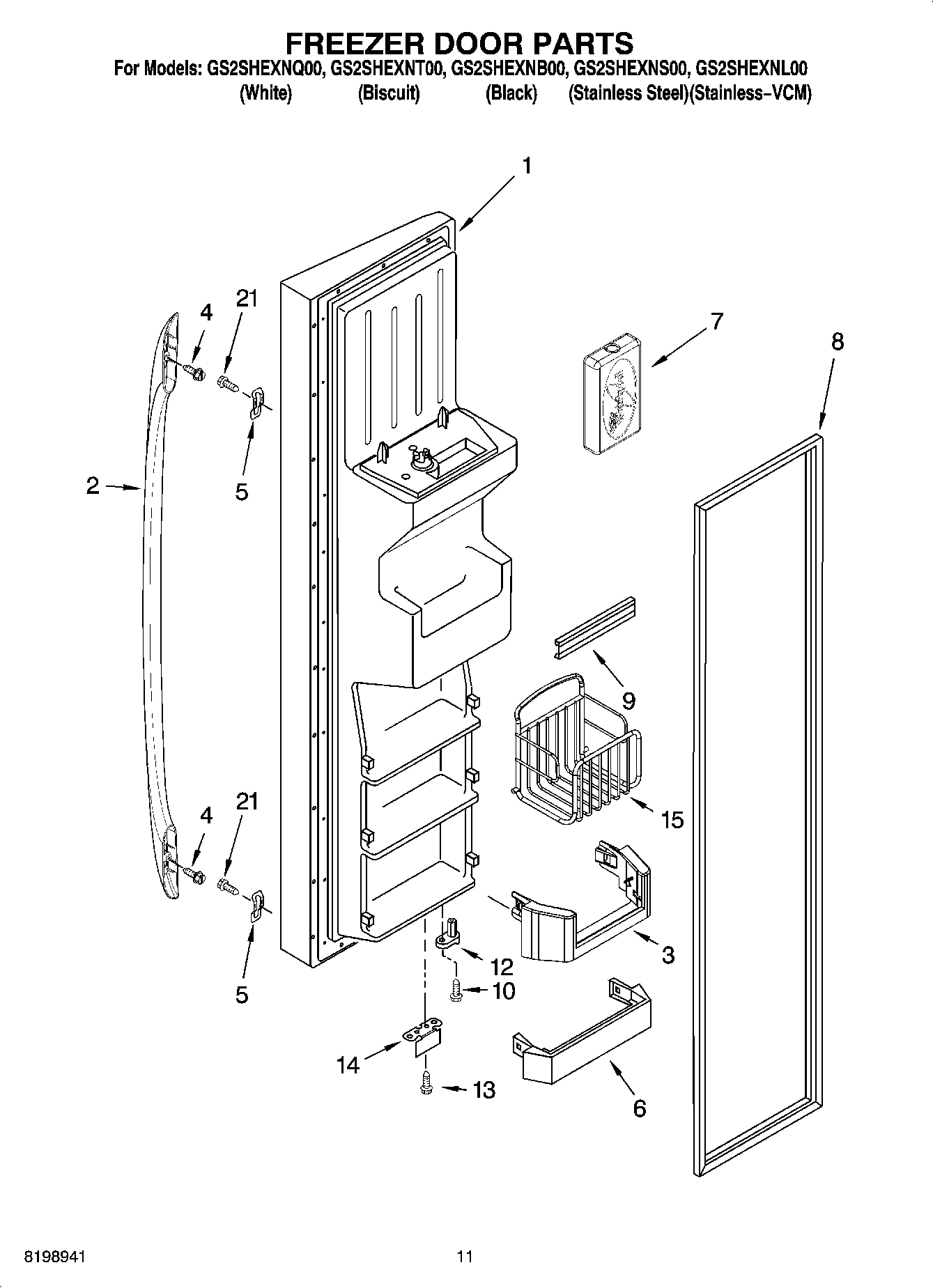 07 - FREEZER DOOR PARTS