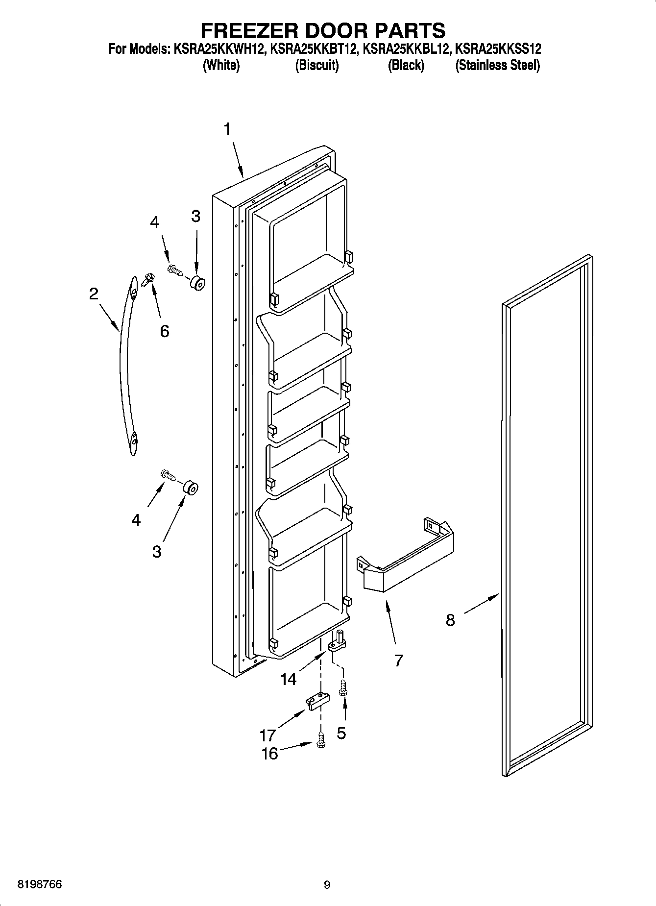 06 - FREEZER DOOR PARTS