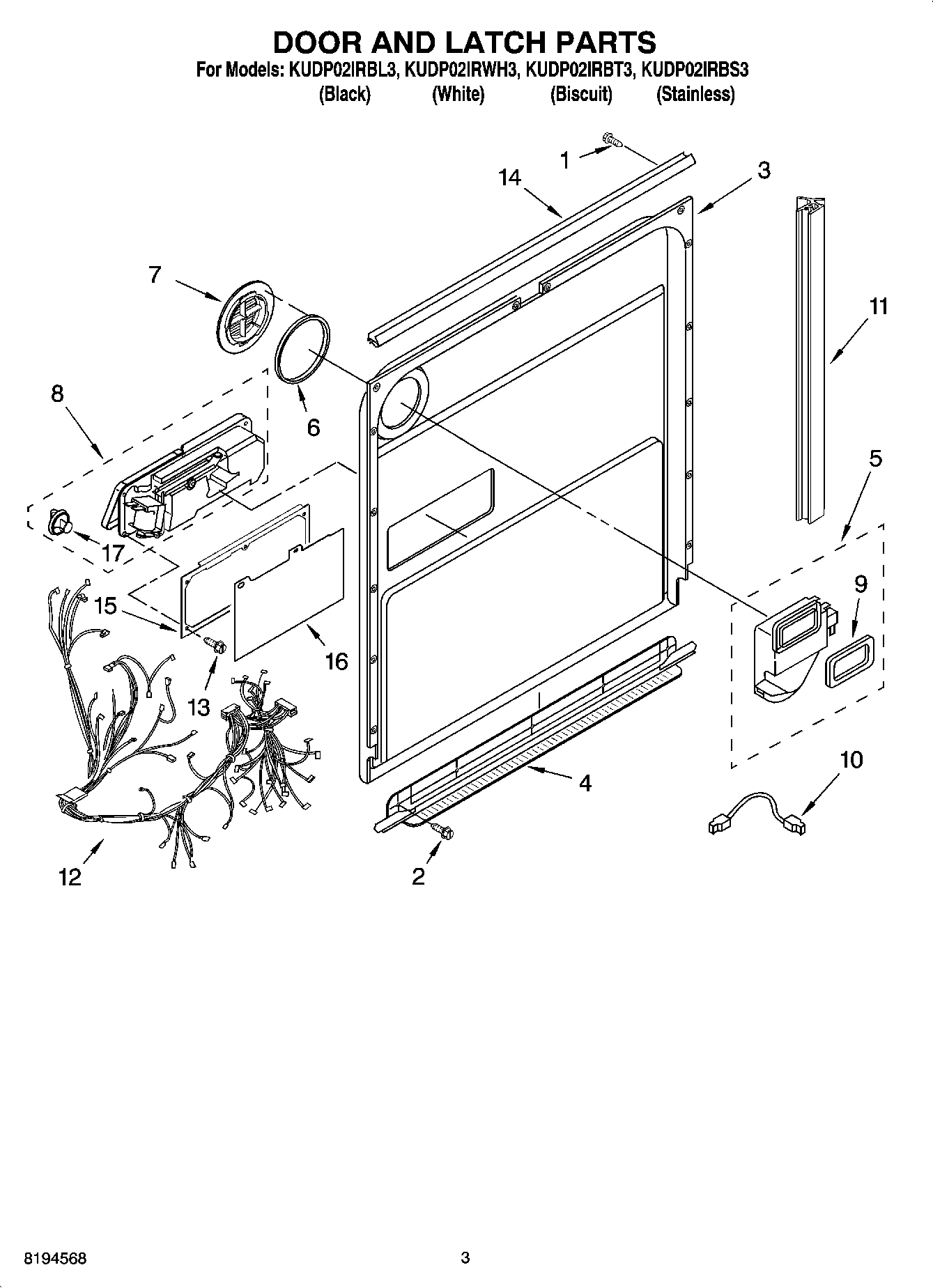 03 - DOOR AND LATCH PARTS