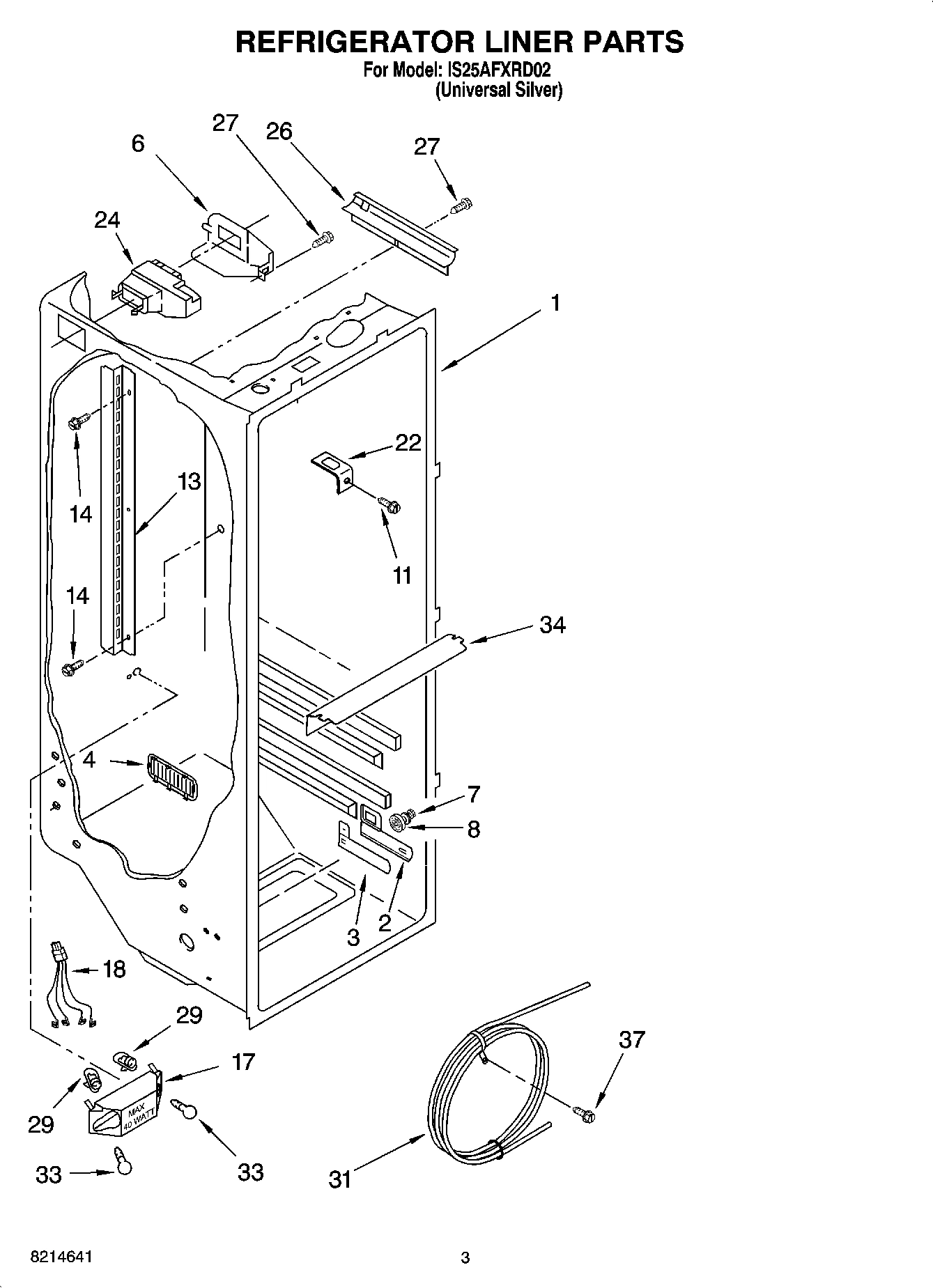 02 - REFRIGERATOR LINER PARTS