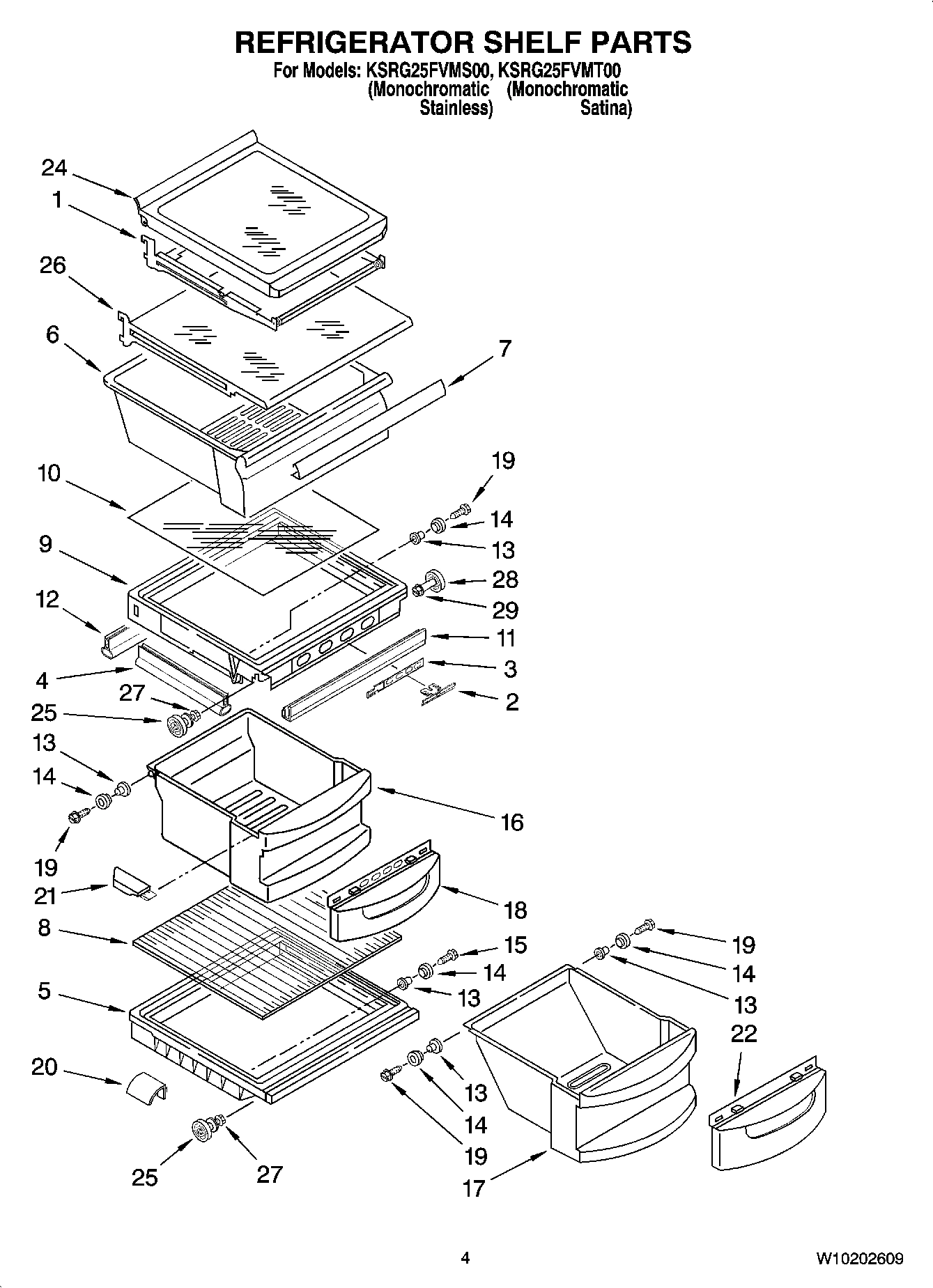 03 - REFRIGERATOR SHELF PARTS