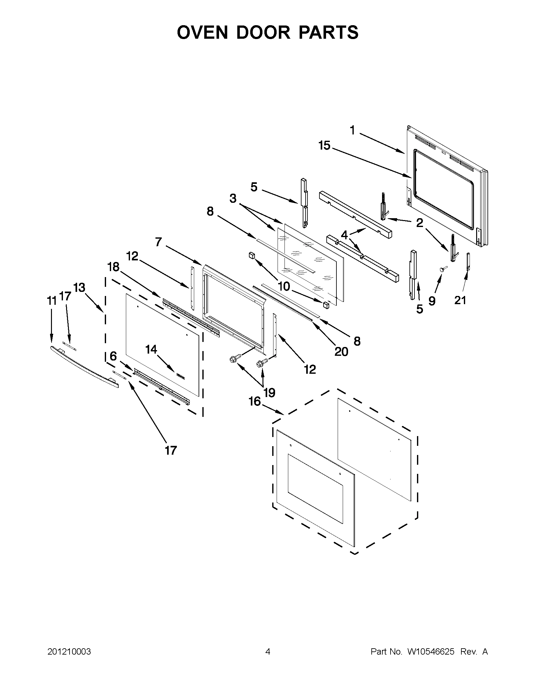 02 - OVEN DOOR PARTS