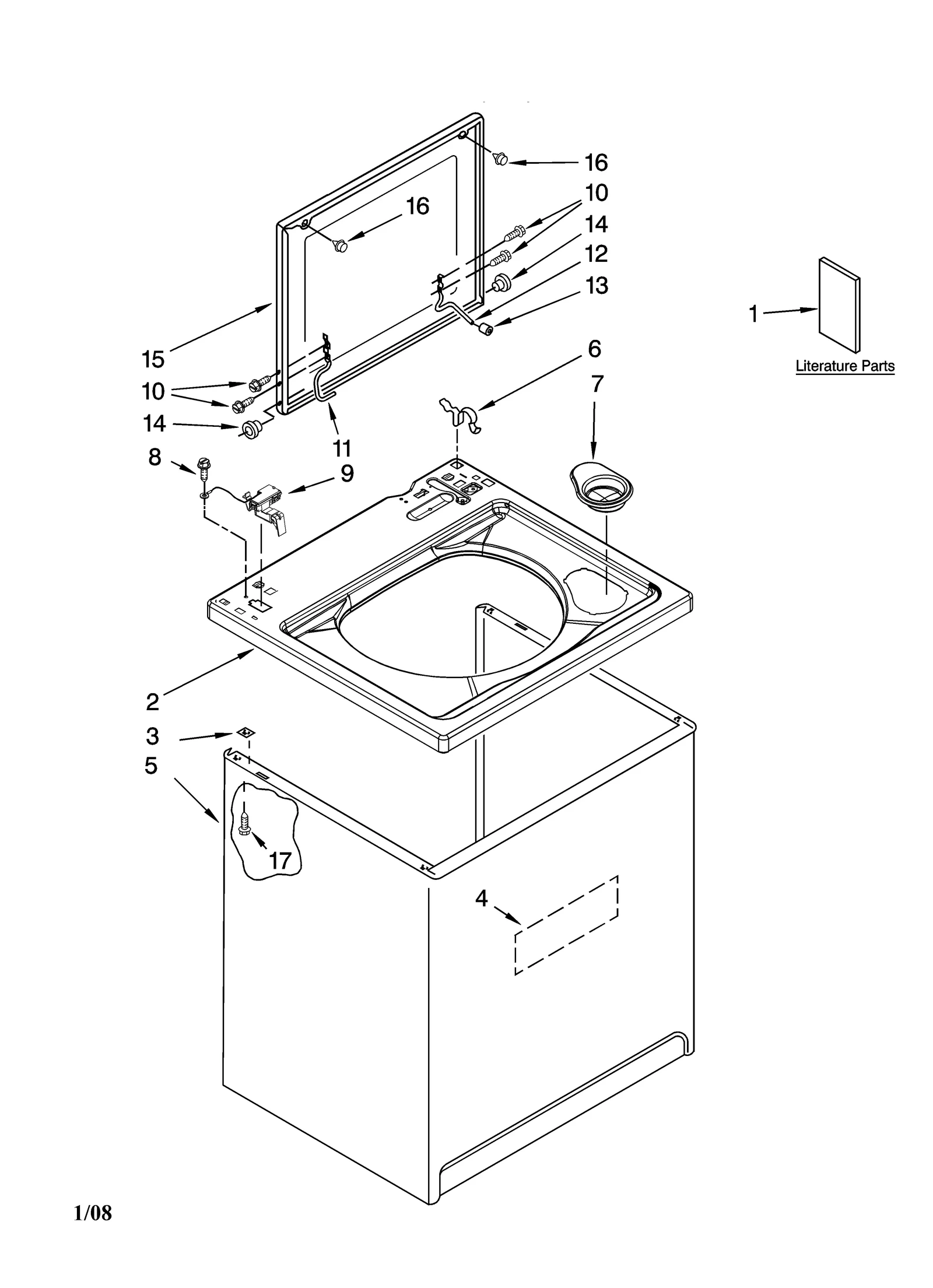 TOP AND CABINET PARTS