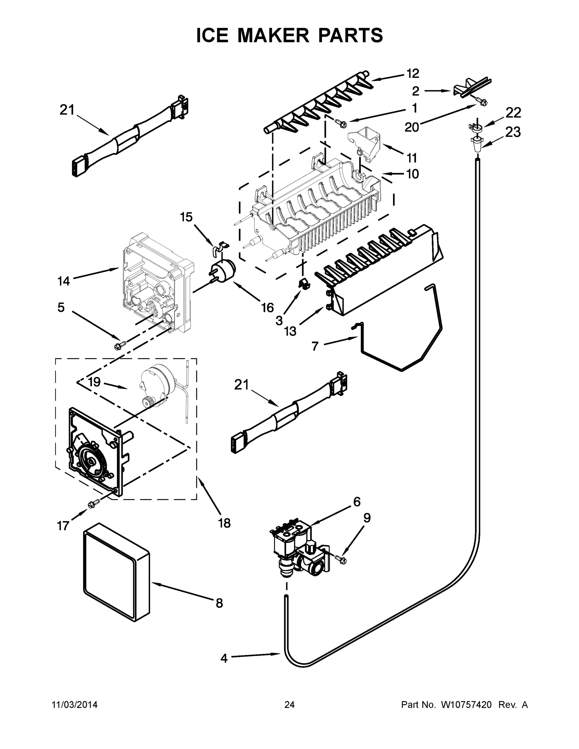 13 - ICE MAKER PARTS