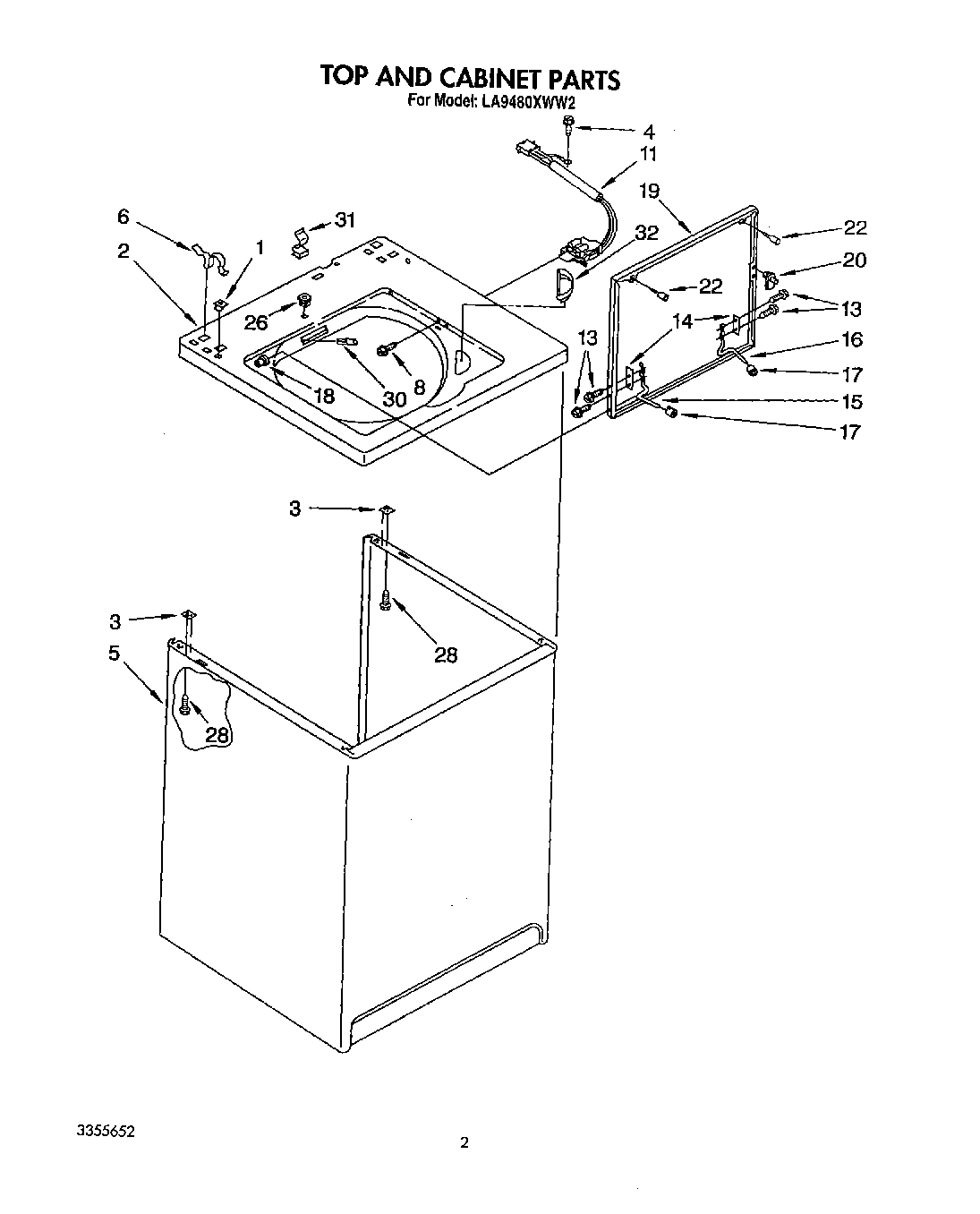 02 - TOP AND CABINET, LIT/OPTIONAL