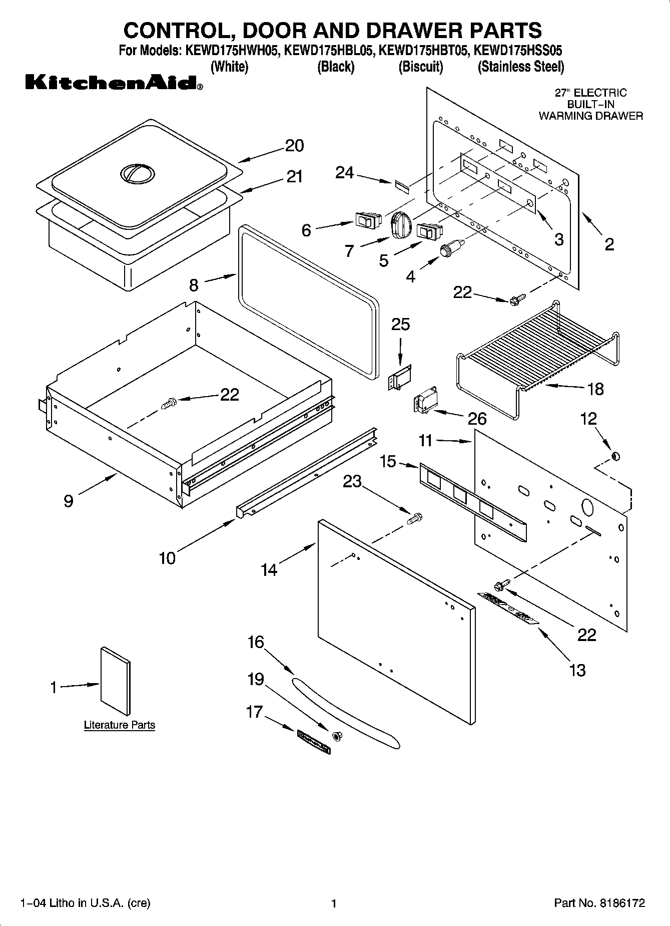 01 - CONTROL, DOOR AND DRAWER PARTS