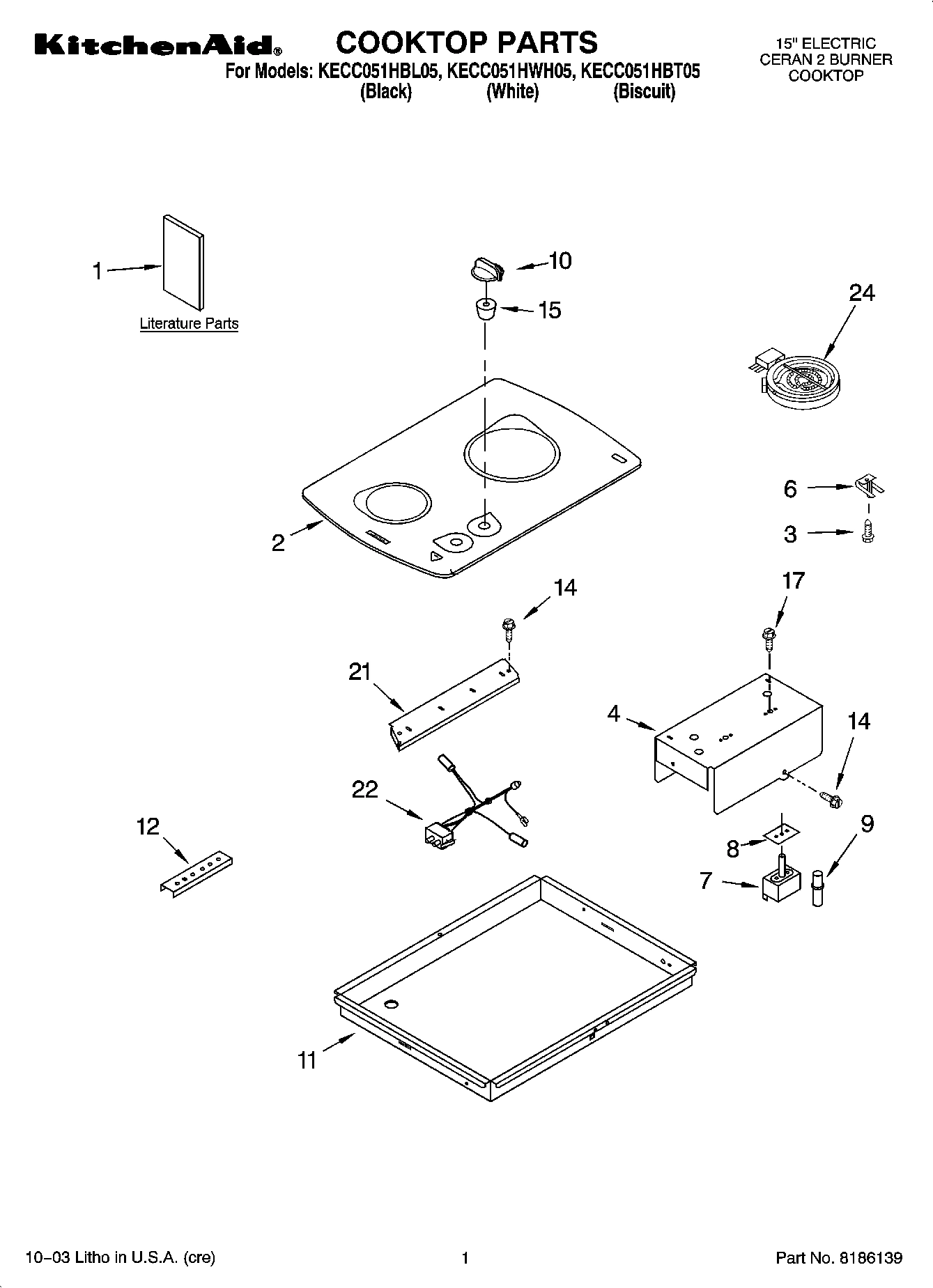 01 - COOKTOP PARTS, MISCELLANEOUS PARTS
