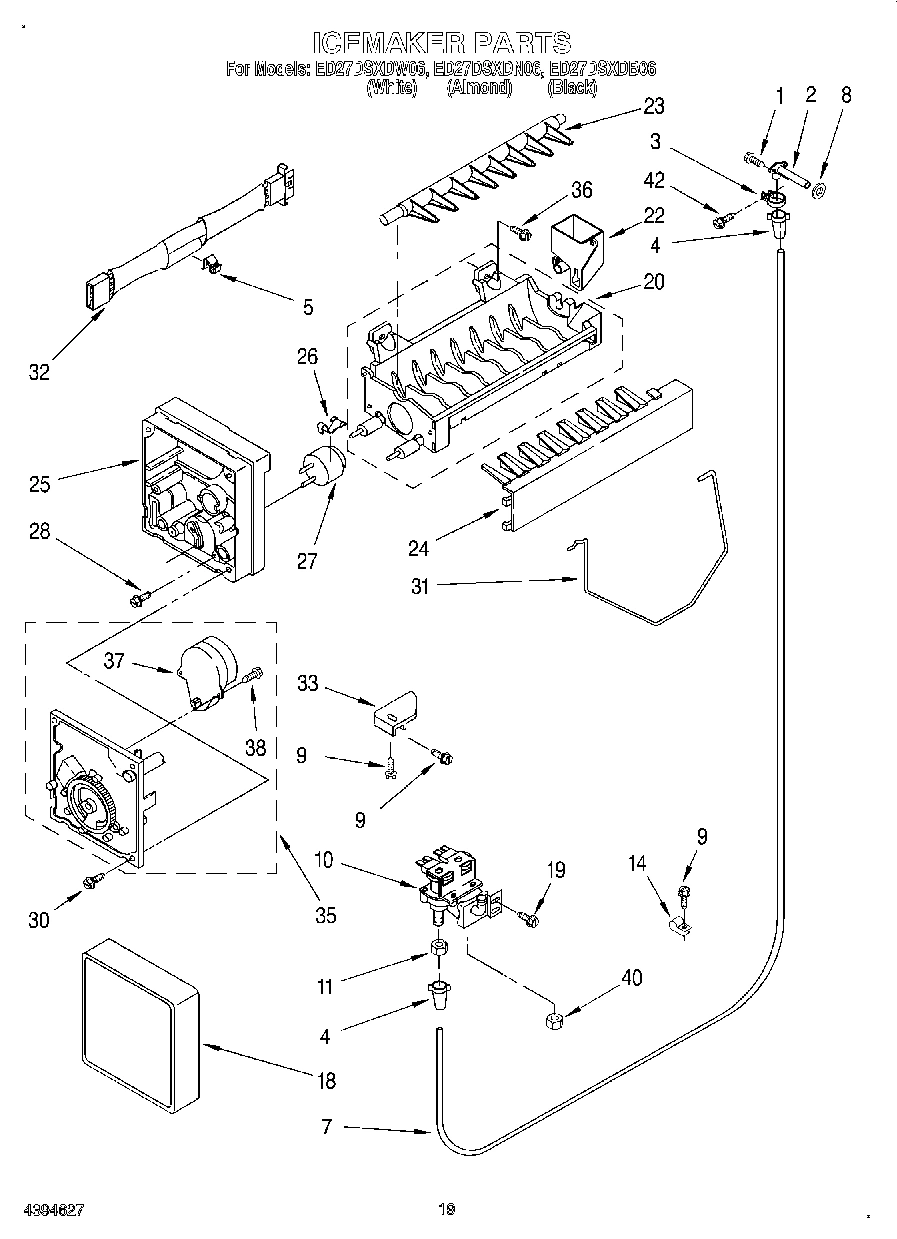 12 - ICE MAKER, LIT/OPTIONAL