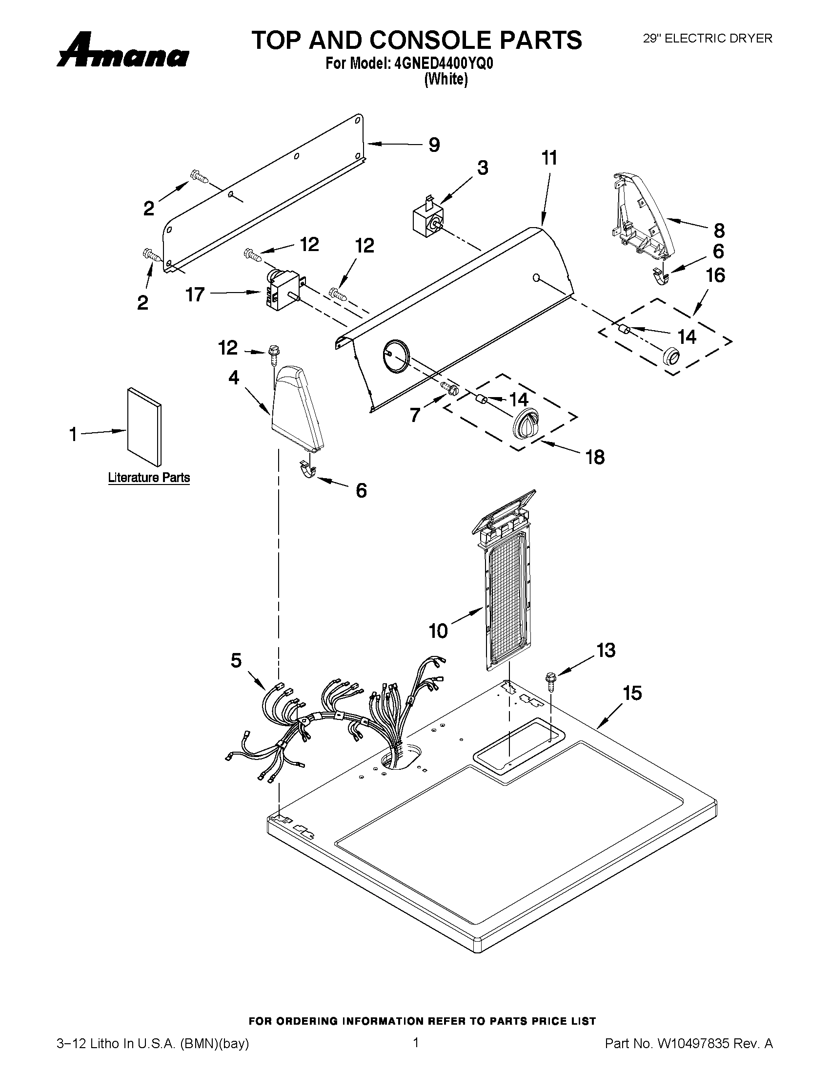 01 - TOP AND CONSOLE PARTS