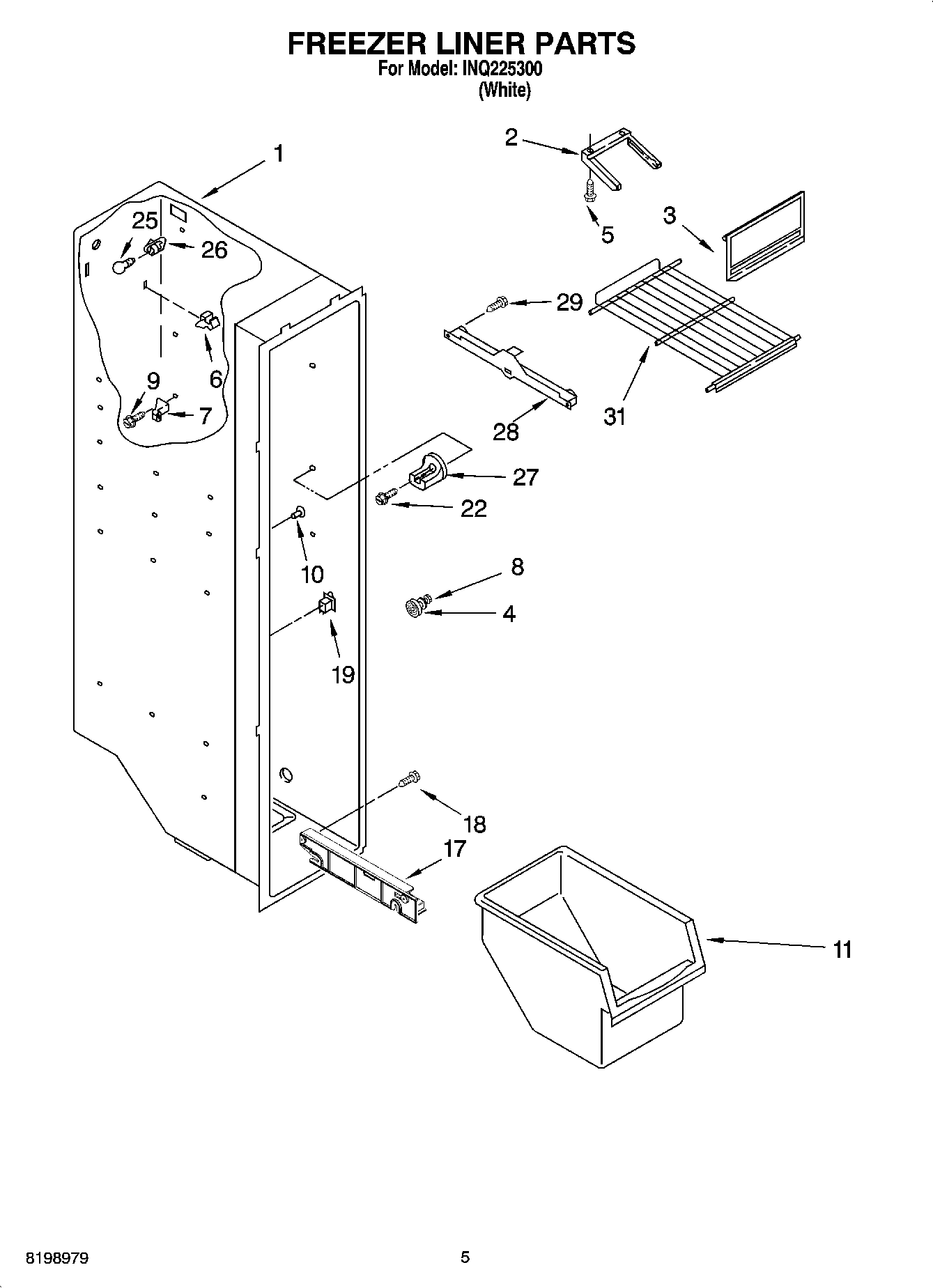 04 - FREEZER LINER PARTS