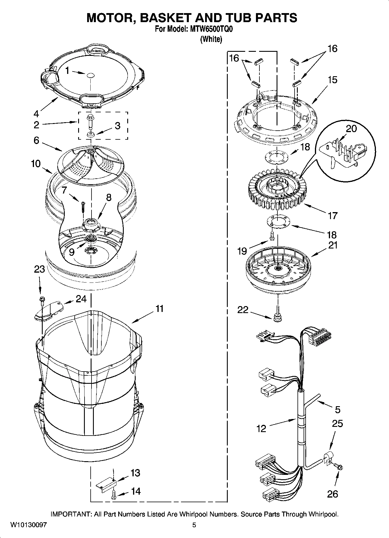 03 - MOTOR, BASKET AND TUB PARTS